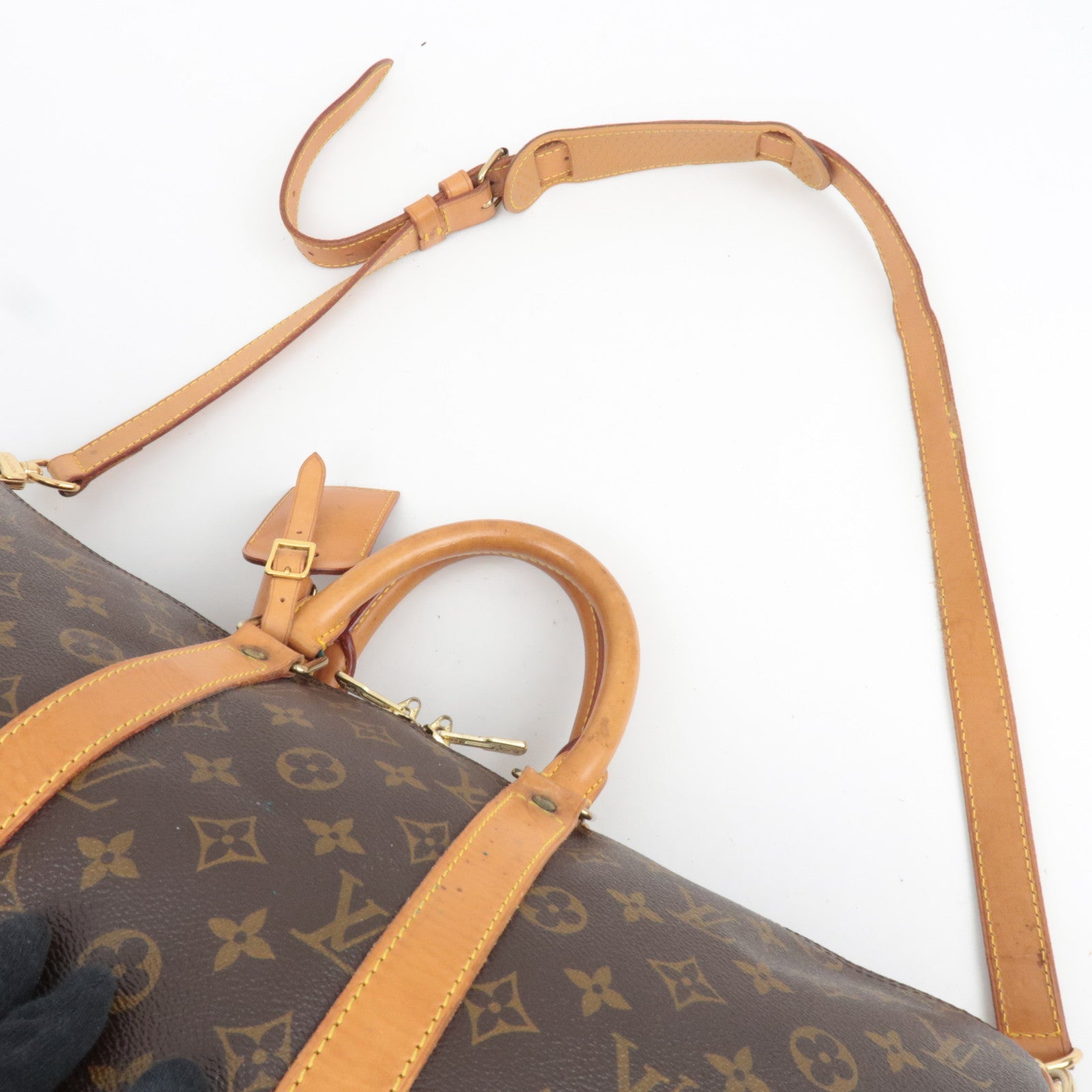 Louis Vuitton Monogram Keepall Bandouliere 45 M41418 VI0913 *Strap, Name tag, Poignet