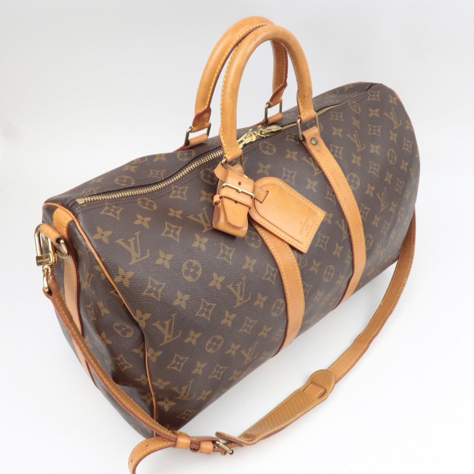Louis Vuitton Monogram Keepall Bandouliere 45 M41418 VI0913 *Strap, Name tag, Poignet