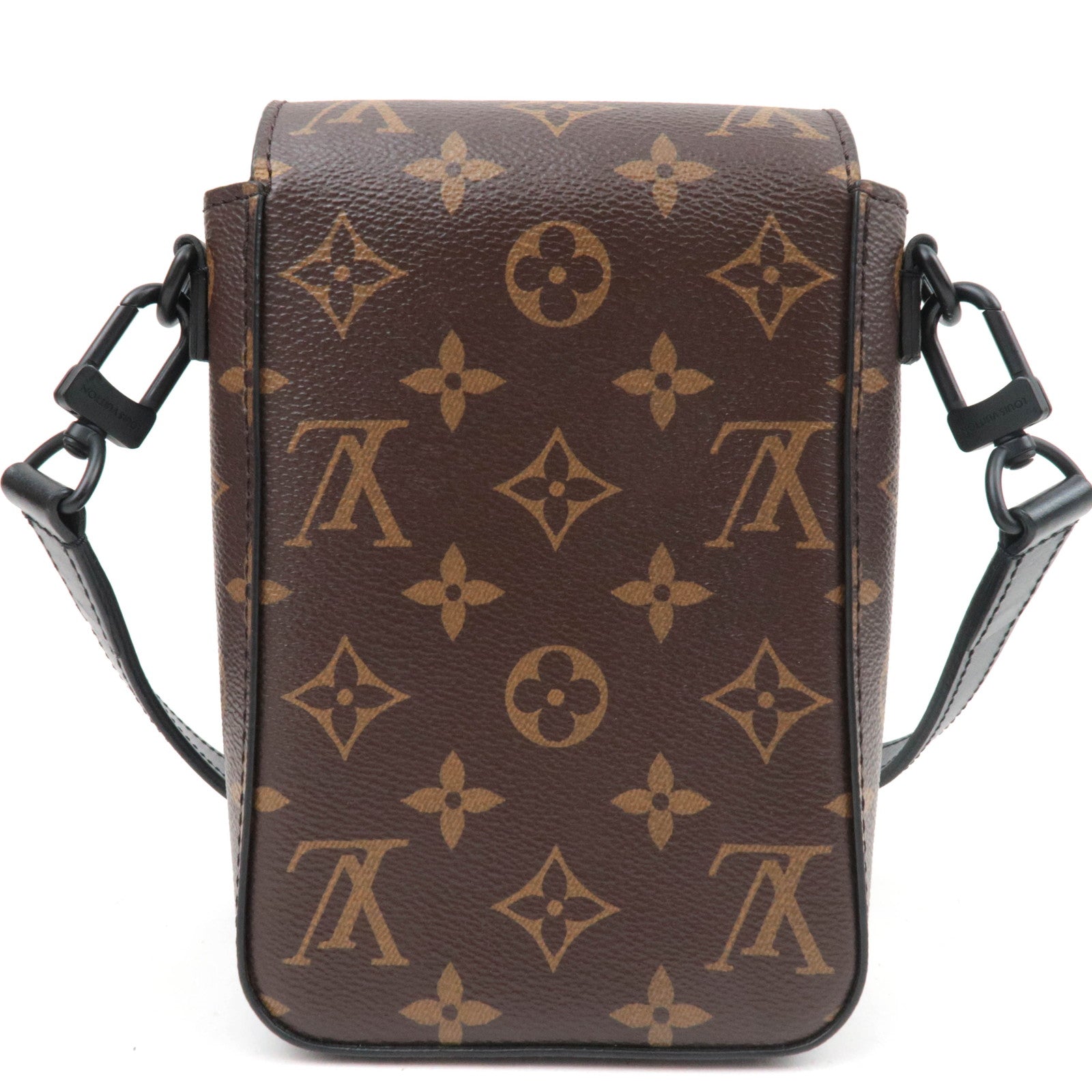 Louis Vuitton Monogram Macassar S Lock Vertical Wearable Wallet M81522