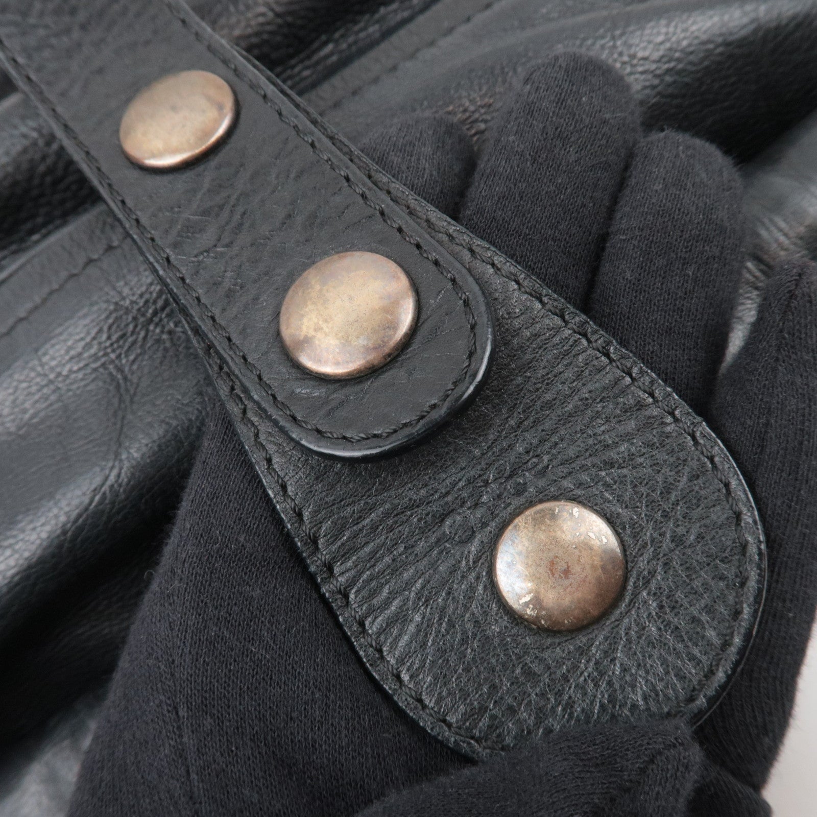 Chloe Silverado Leather Shoulder Bag Black