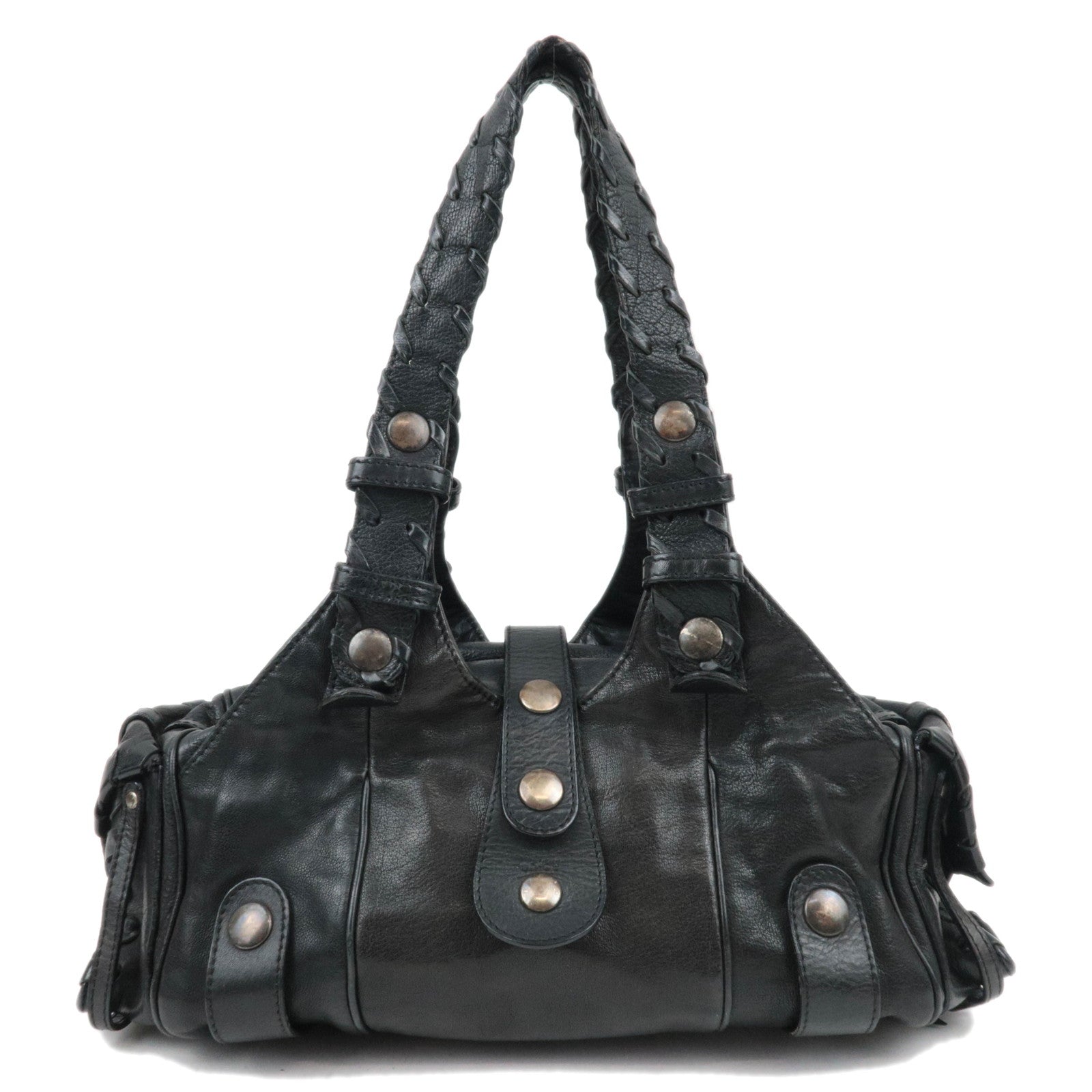 Chloe Silverado Leather Shoulder Bag Black   84677