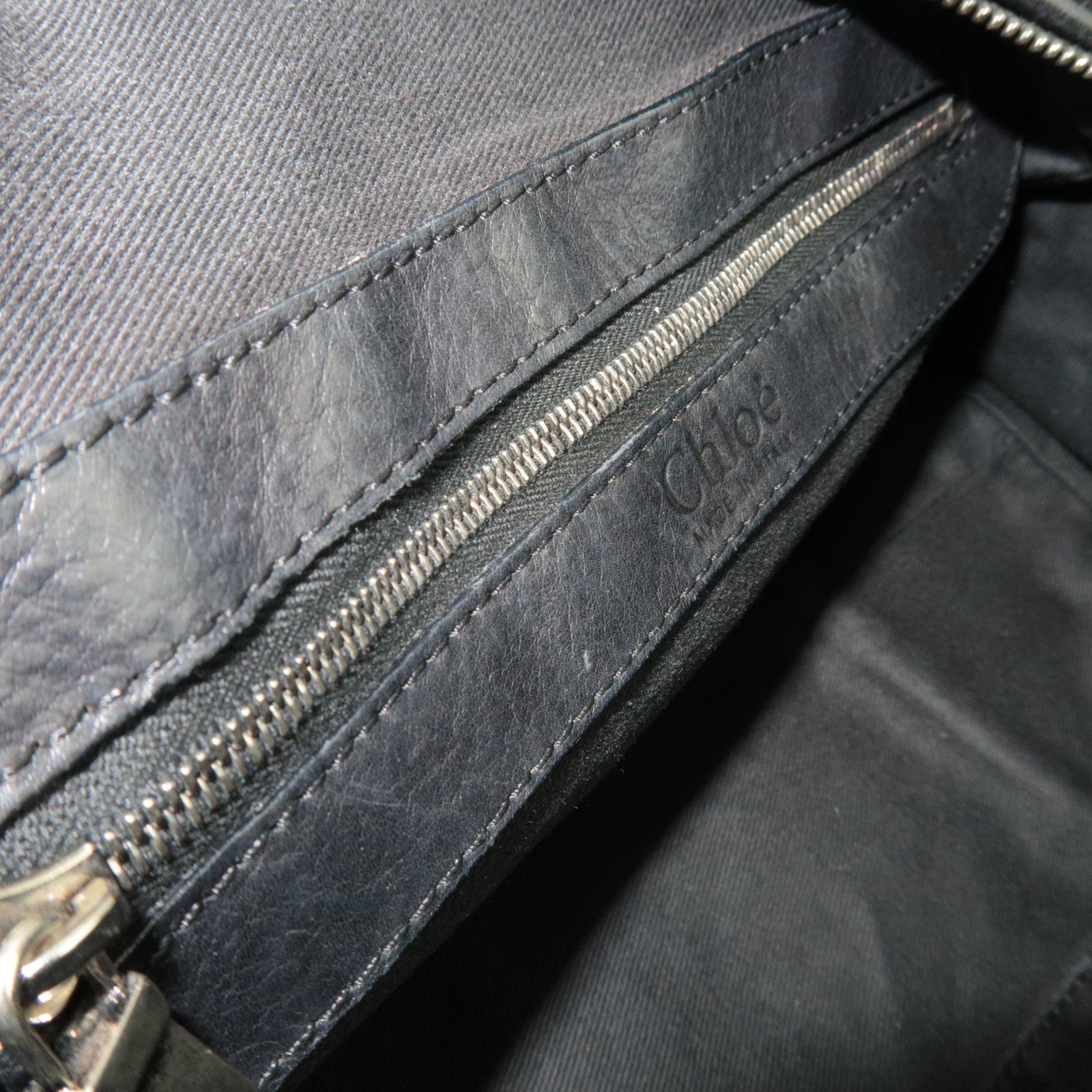 Chloe Silverado Leather Shoulder Bag Black