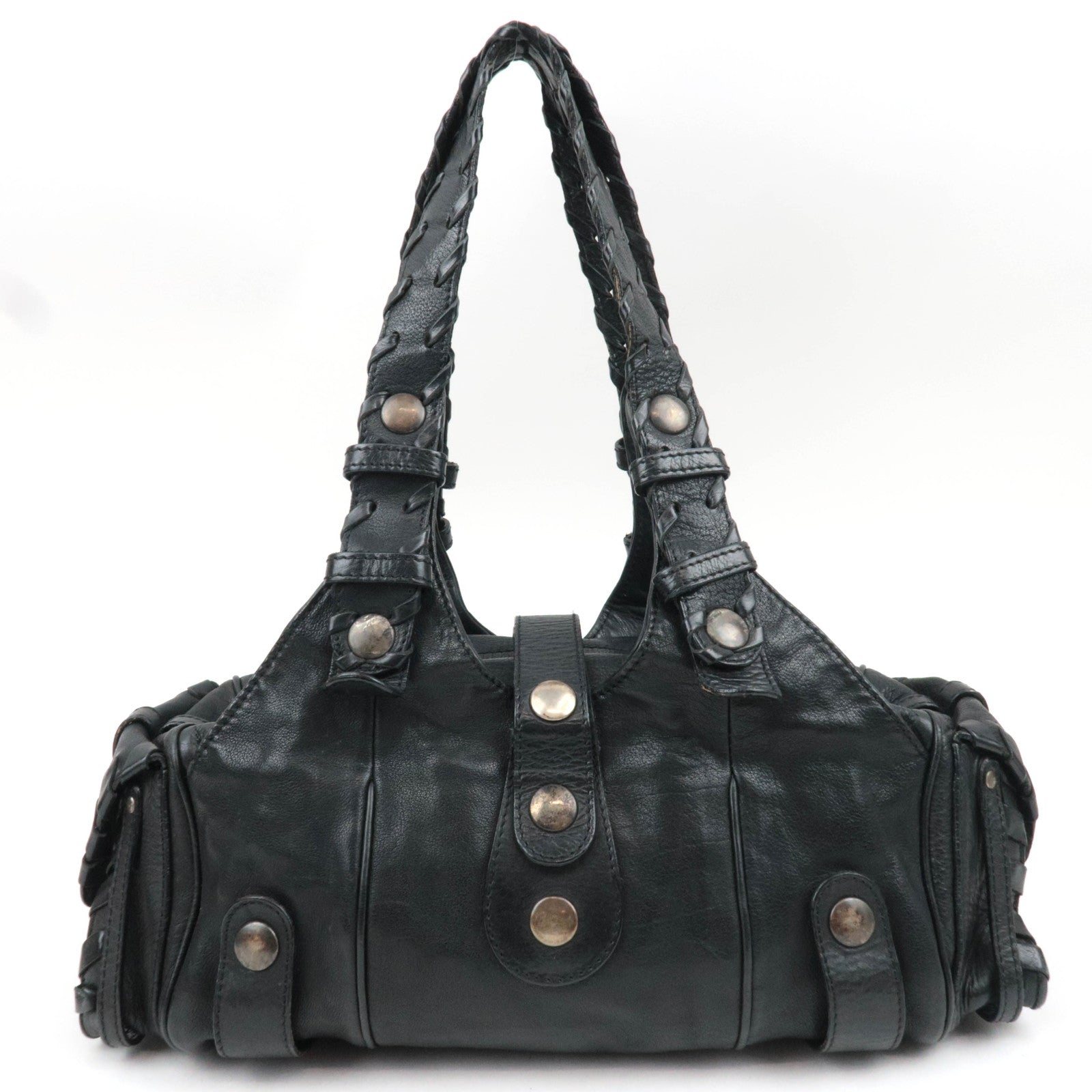Chloe Silverado Leather Shoulder Bag Black