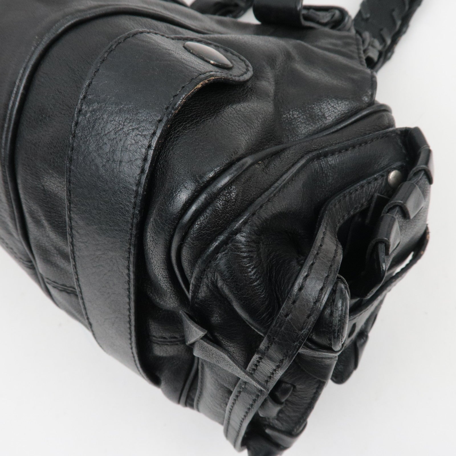 Chloe Silverado Leather Shoulder Bag Black