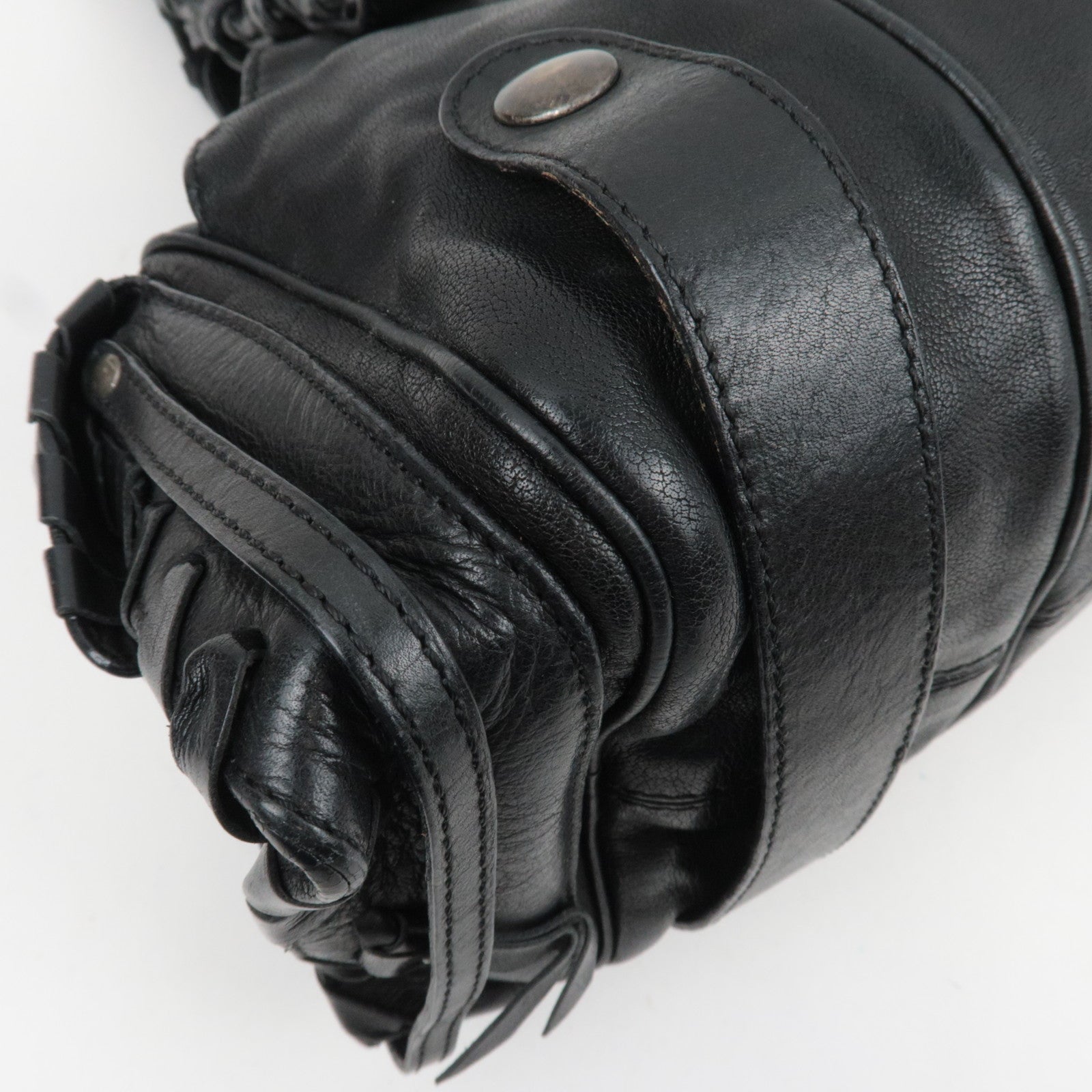 Chloe Silverado Leather Shoulder Bag Black