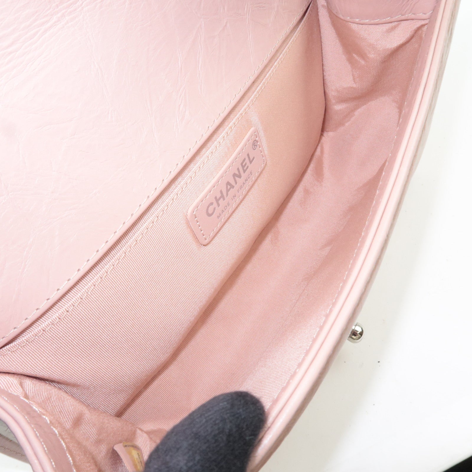 CHANEL Boy Chanel Chain Shoulder Bag Aged Calfskin Pink 24900670