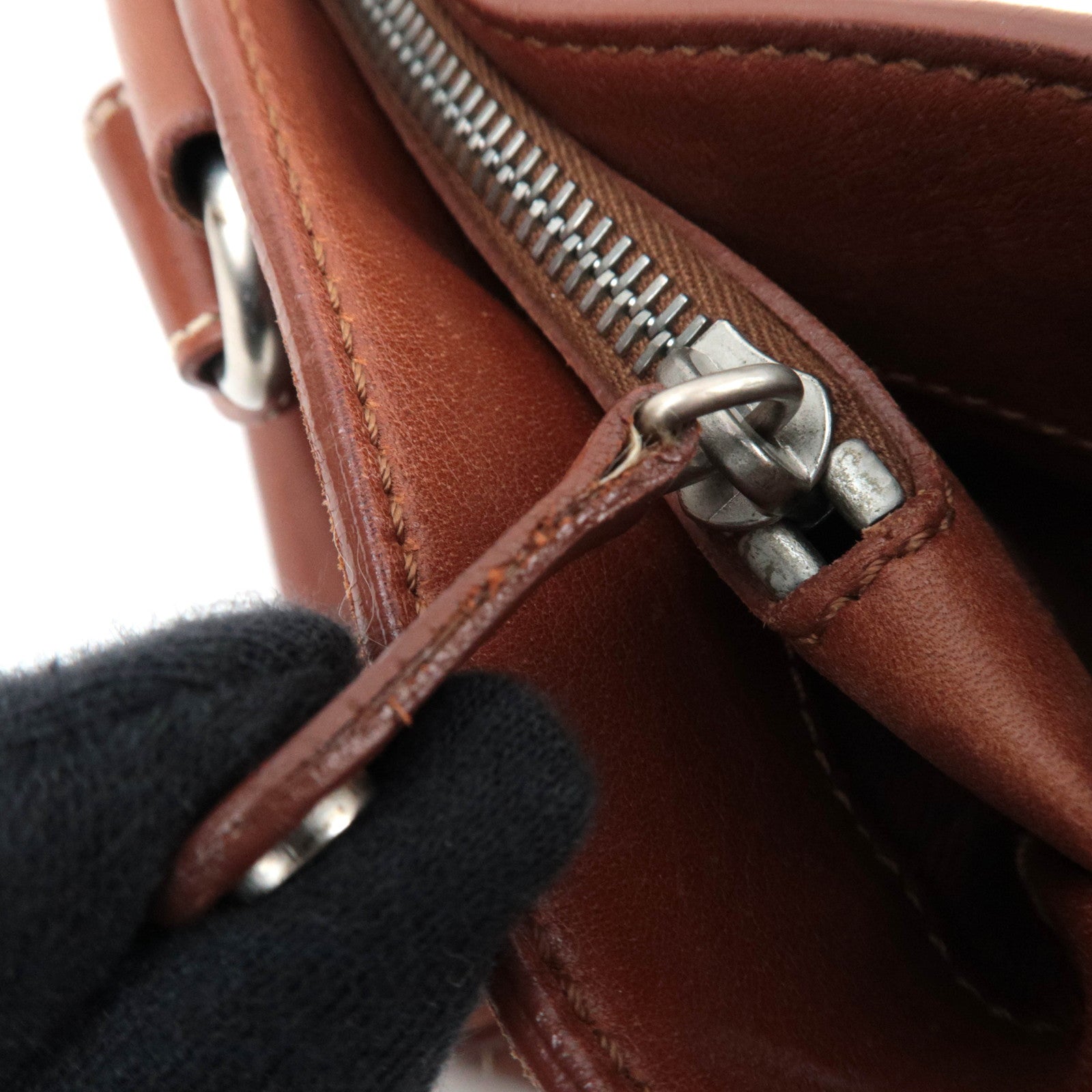 CELINE Boogie Bag Leather Handbag Brown