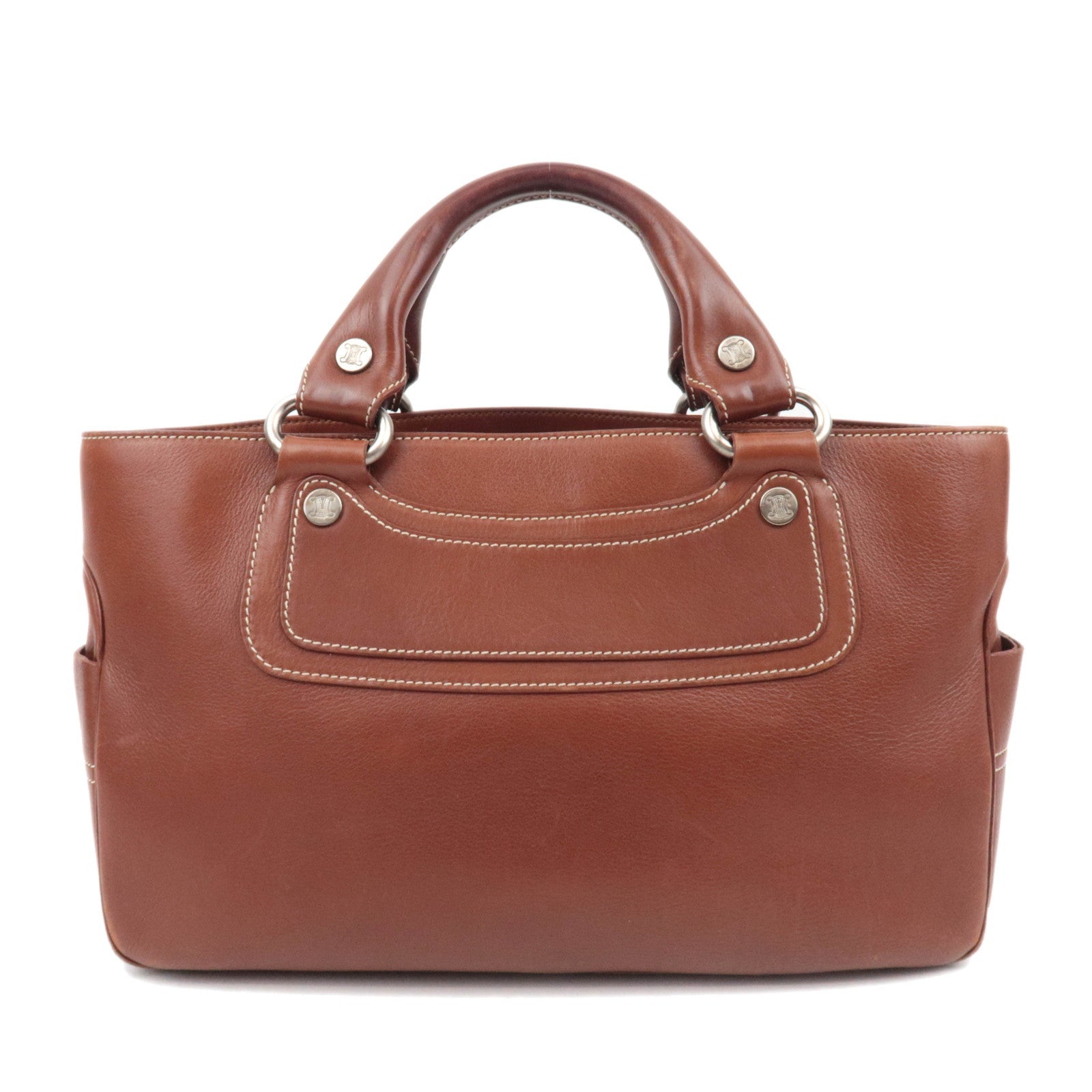 CELINE Boogie Bag Leather Handbag Brown84688