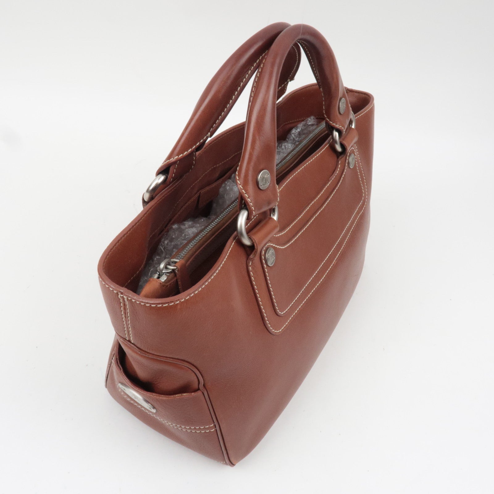 CELINE Boogie Bag Leather Handbag Brown
