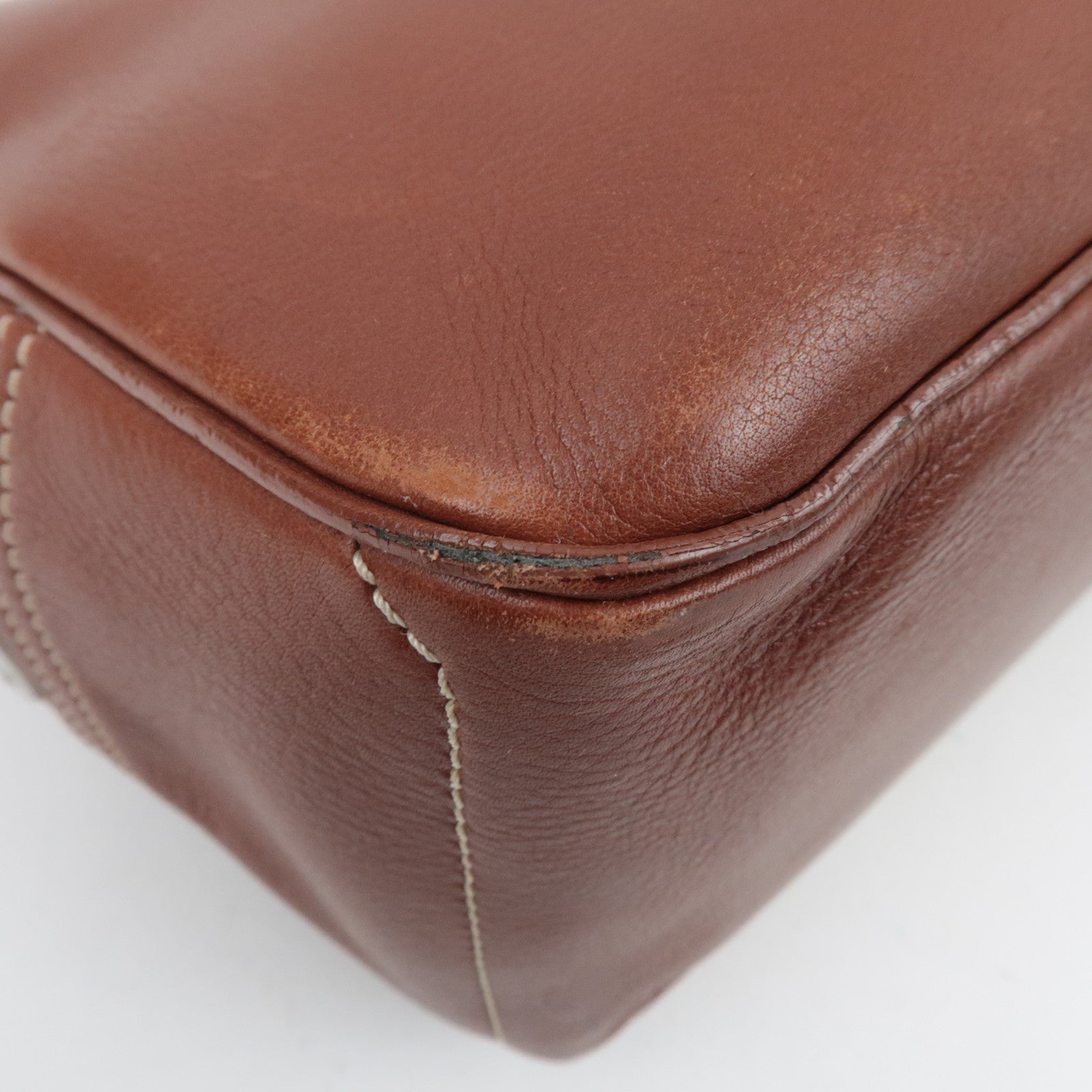 CELINE Boogie Bag Leather Handbag Brown