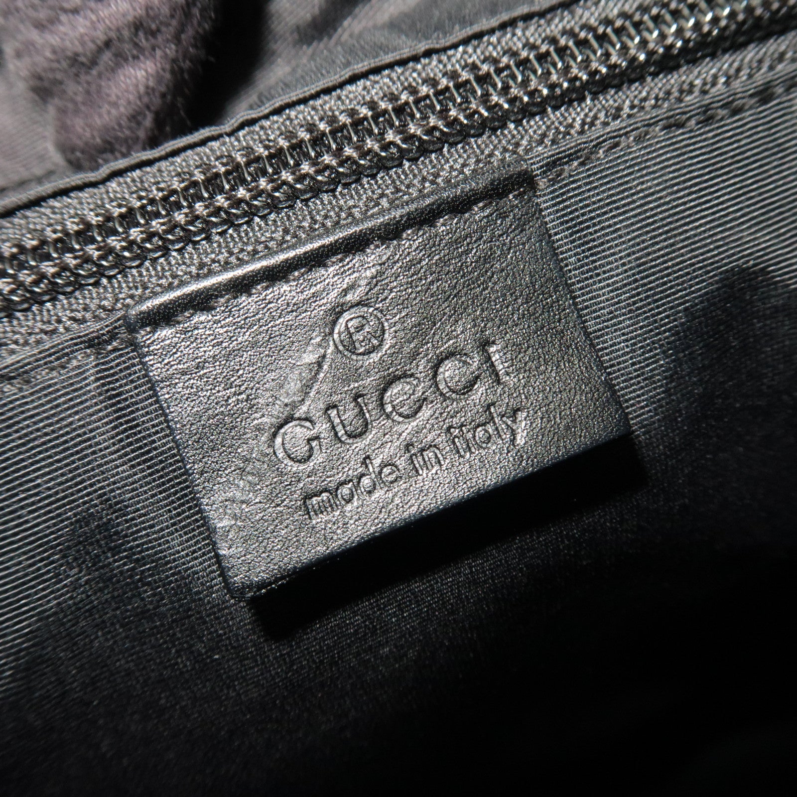 GUCCI Shoulder Bag GG Canvas Leather Black 019.0538