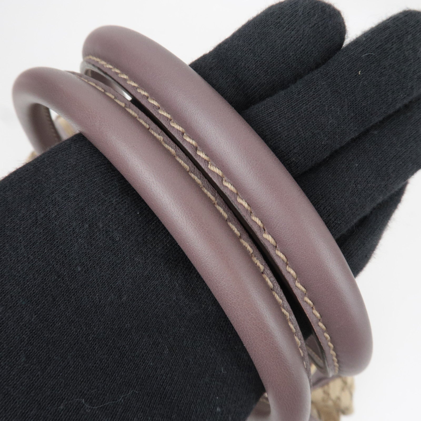 GUCCI Sukey Shoulder Bag GG Canvas Leather Beige 223974