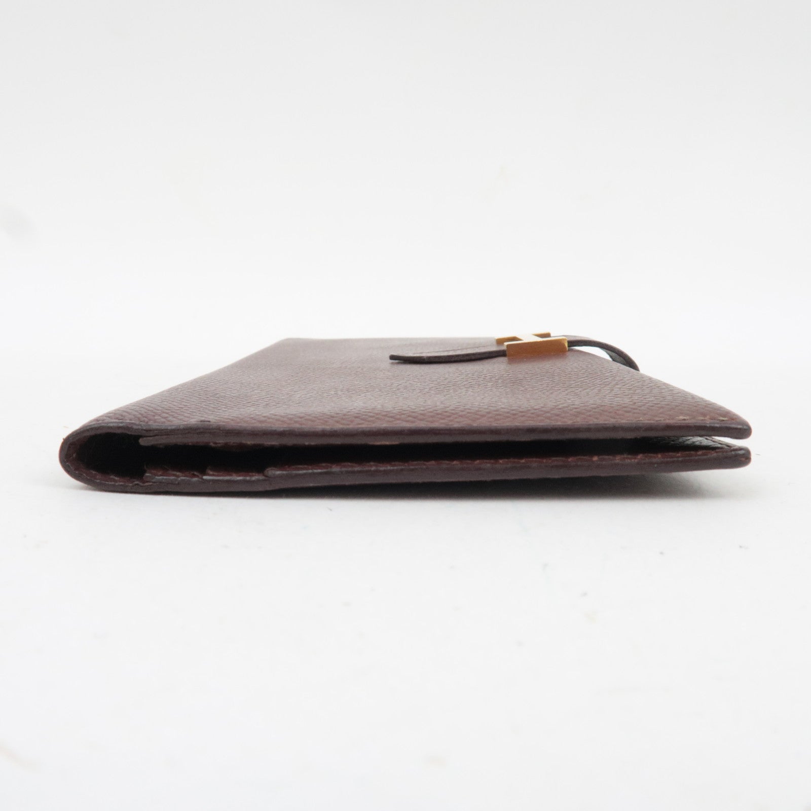 HERMES Bearn Long Wallet A Stamp (1997) Veau Epsom Brown