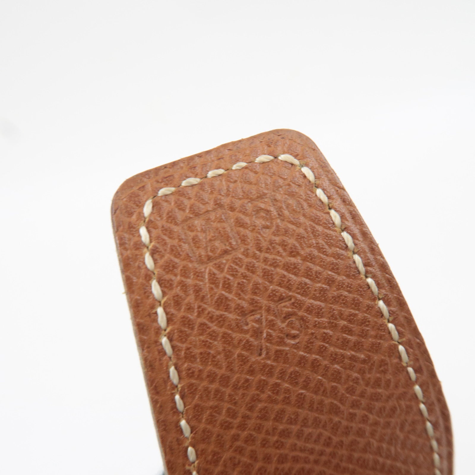 HERMES Constance Leather H Belt Size 75 □A (1997) Brown Yellow