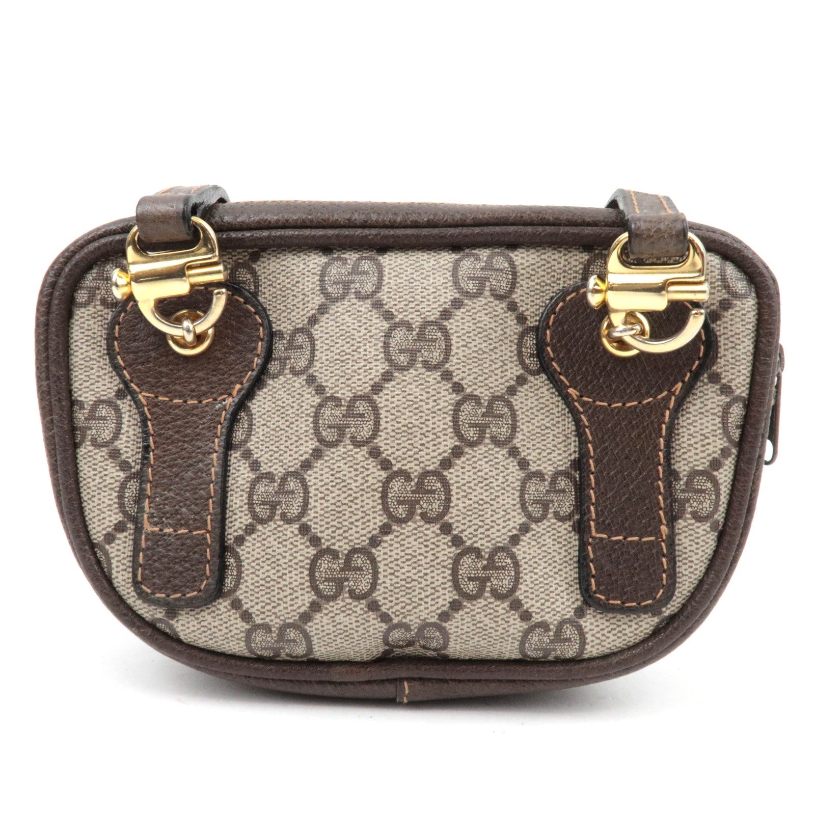 GUCCI Old Gucci Mini Shoulder Bag GG Plus Leather Beige