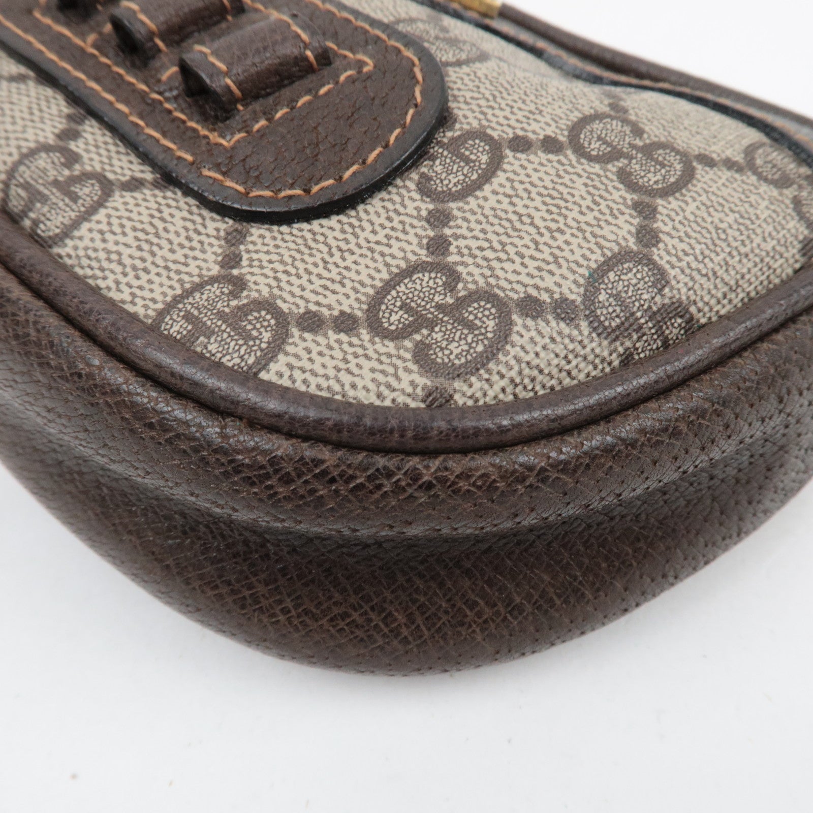 GUCCI Old Gucci Mini Shoulder Bag GG Plus Leather Beige