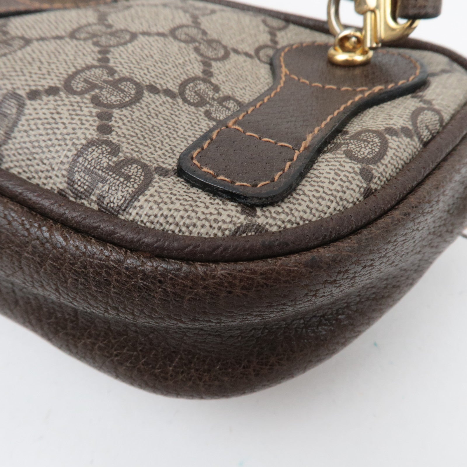 GUCCI Old Gucci Mini Shoulder Bag GG Plus Leather Beige