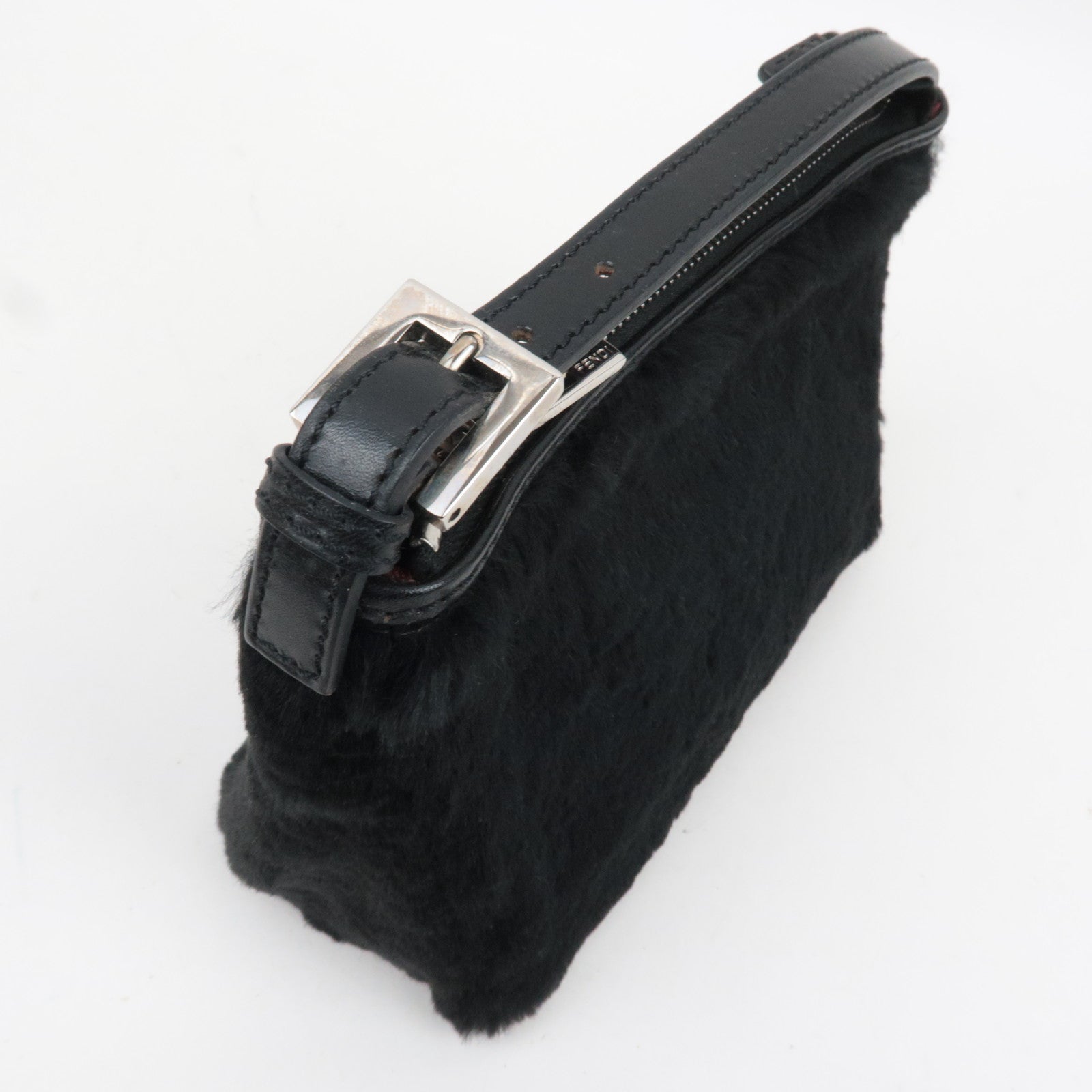 FENDI Fur Mini Handbag Black 8N0001 *Dust bag