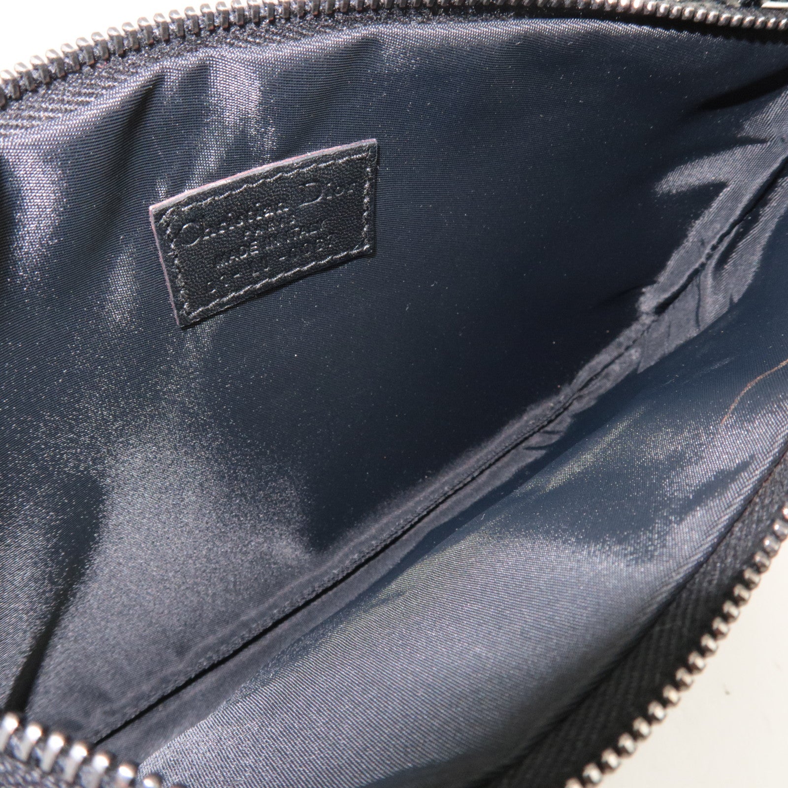 Christian Dior Trotter Wristlet Pouch Black