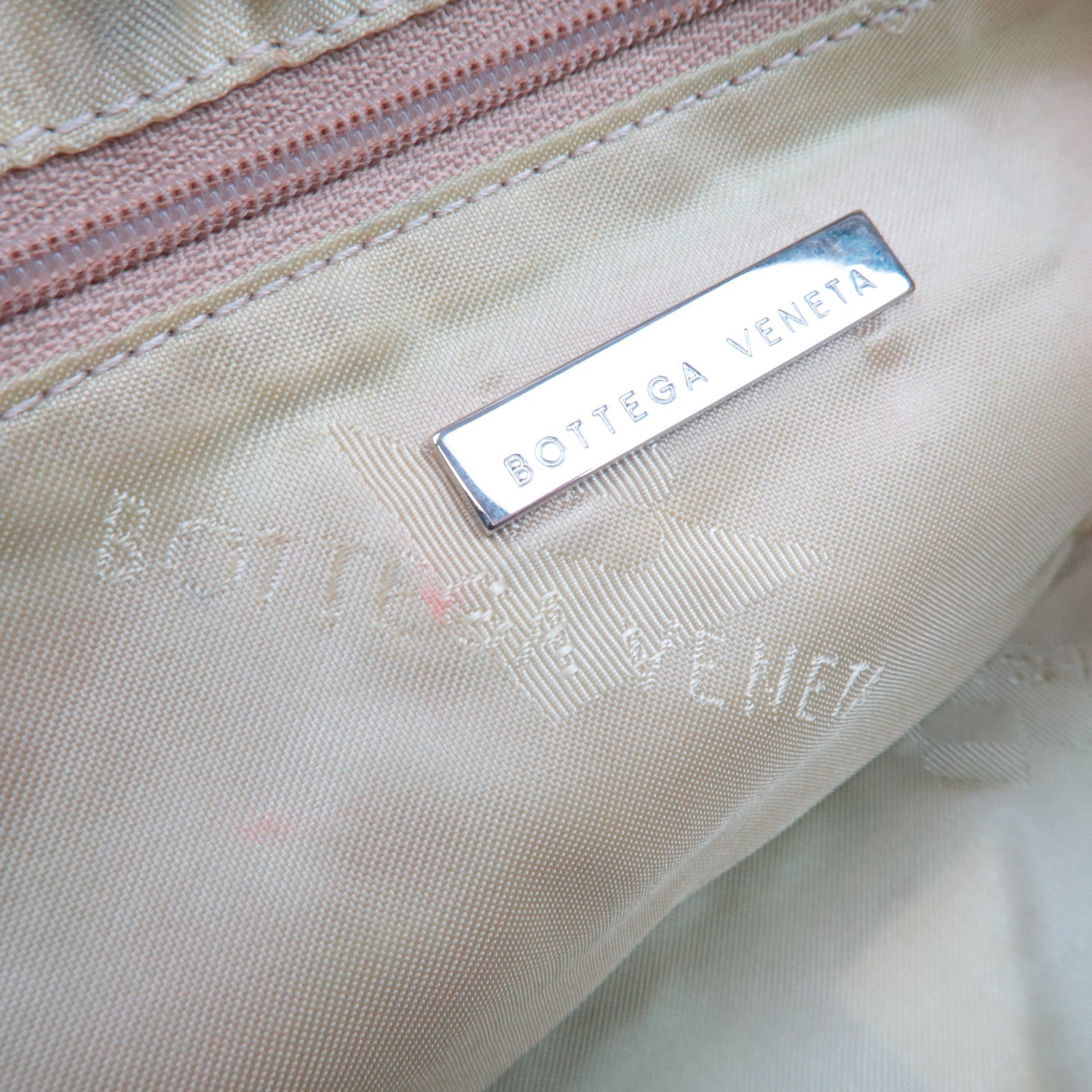 BOTTEGA VENETA Leopard Print Mini Handbag Nylon Leather