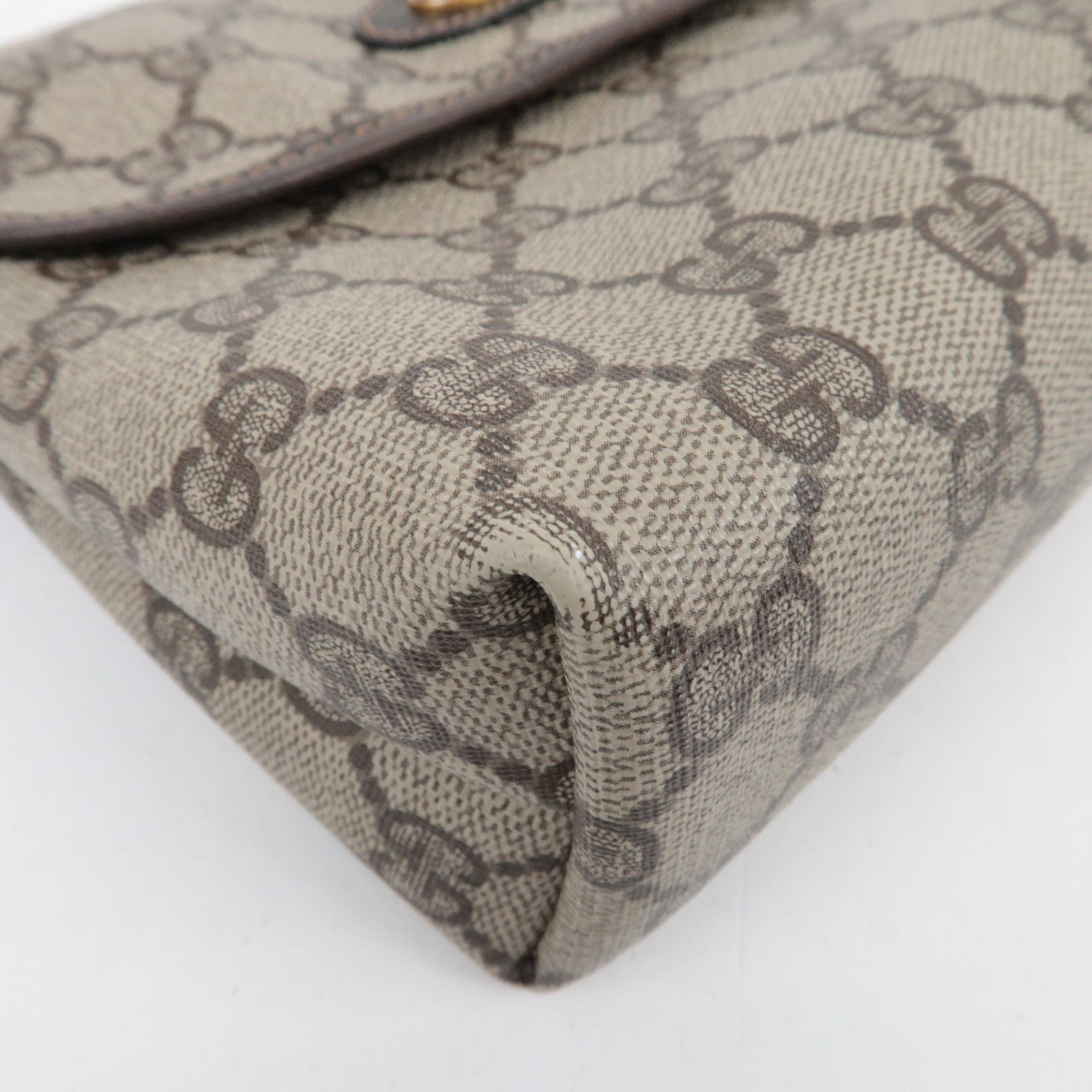 GUCCI Old Gucci Pouch GG Plus Leather Beige 039.4494.39