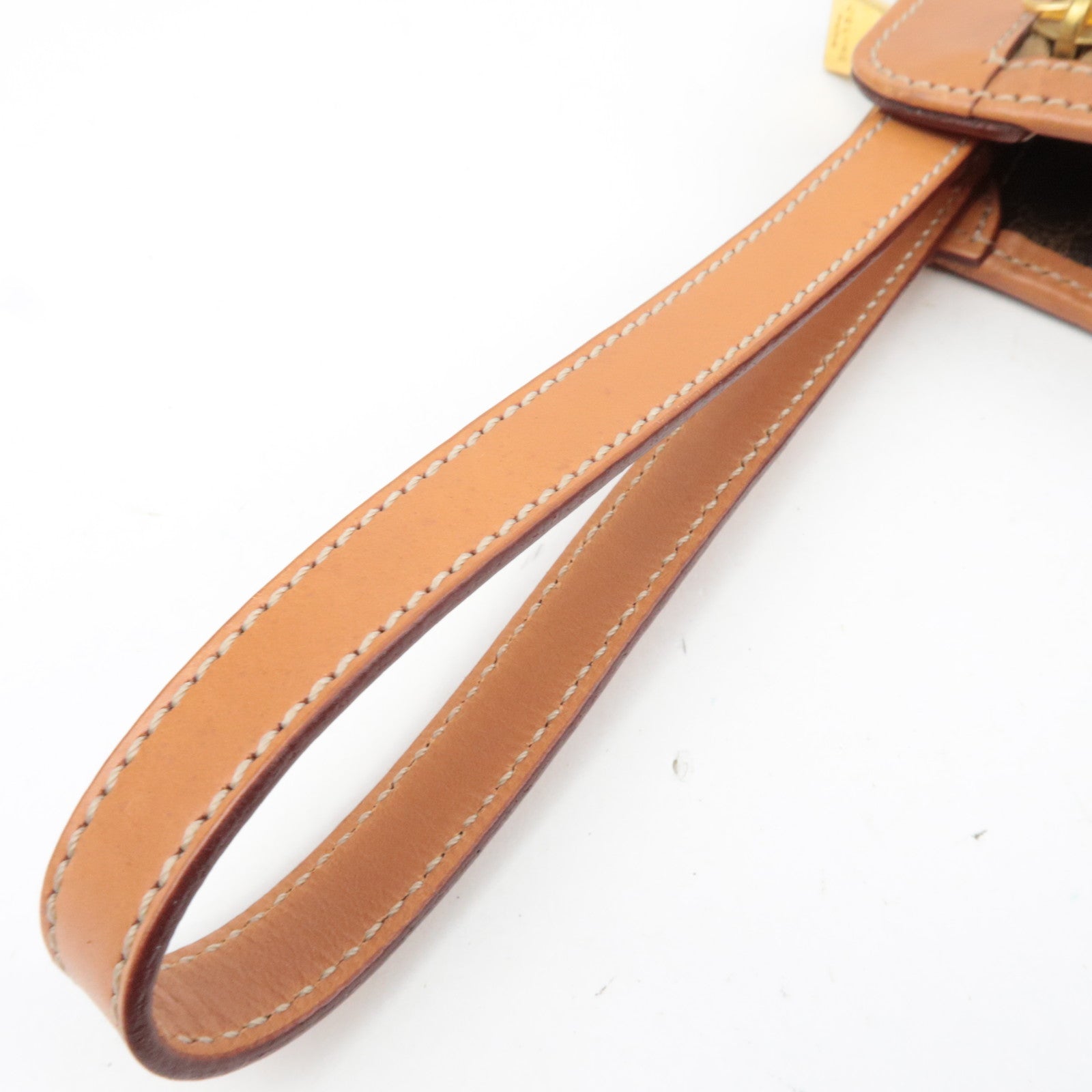 CELINE Macadam Clutch Bag PVC Leather Brown