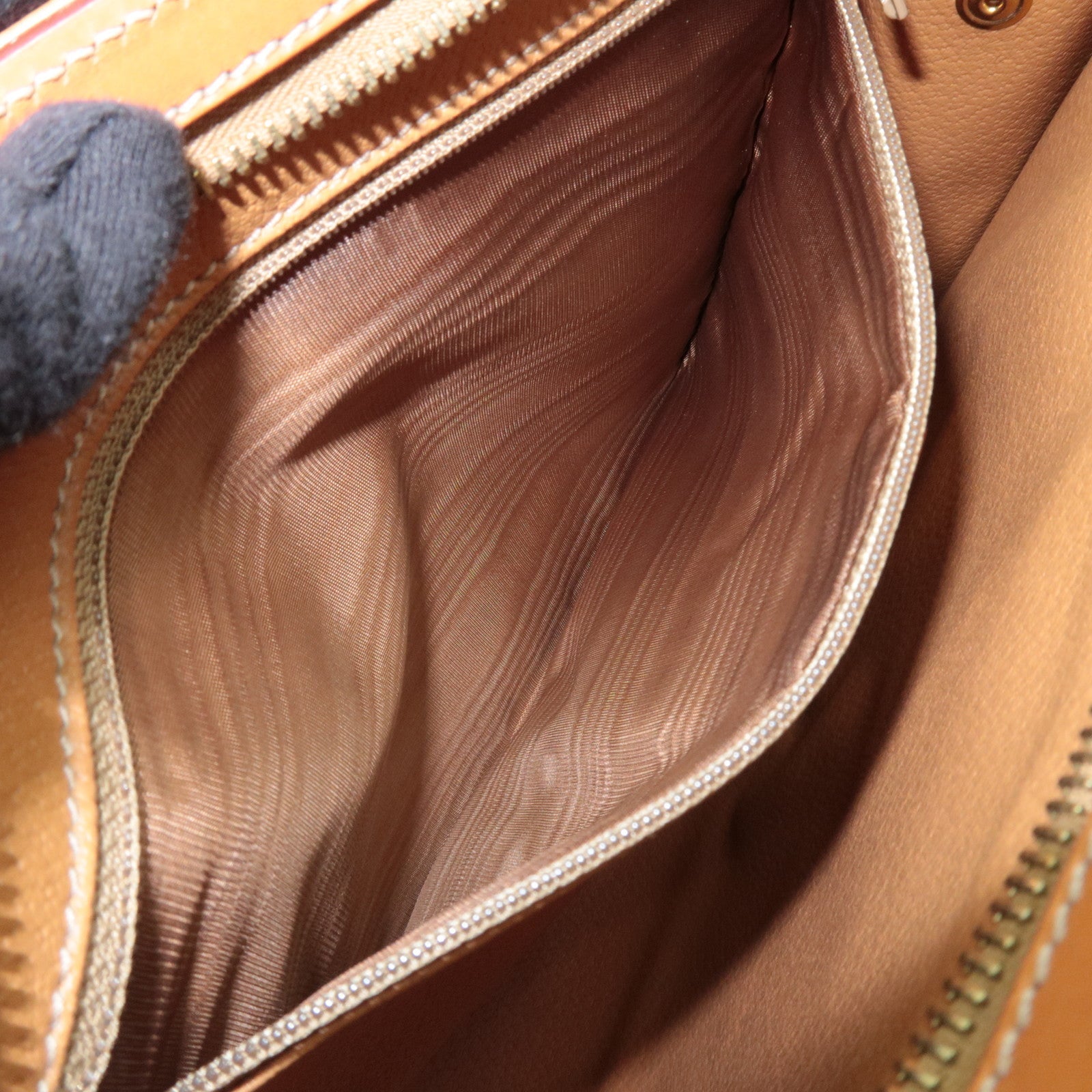 CELINE Macadam Clutch Bag PVC Leather Brown