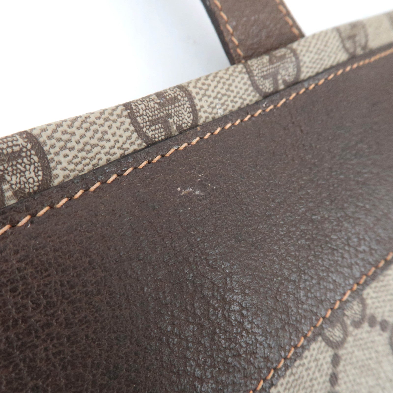 GUCCI Old Gucci Tote Bag GG Plus Leather Beige 41.02.109