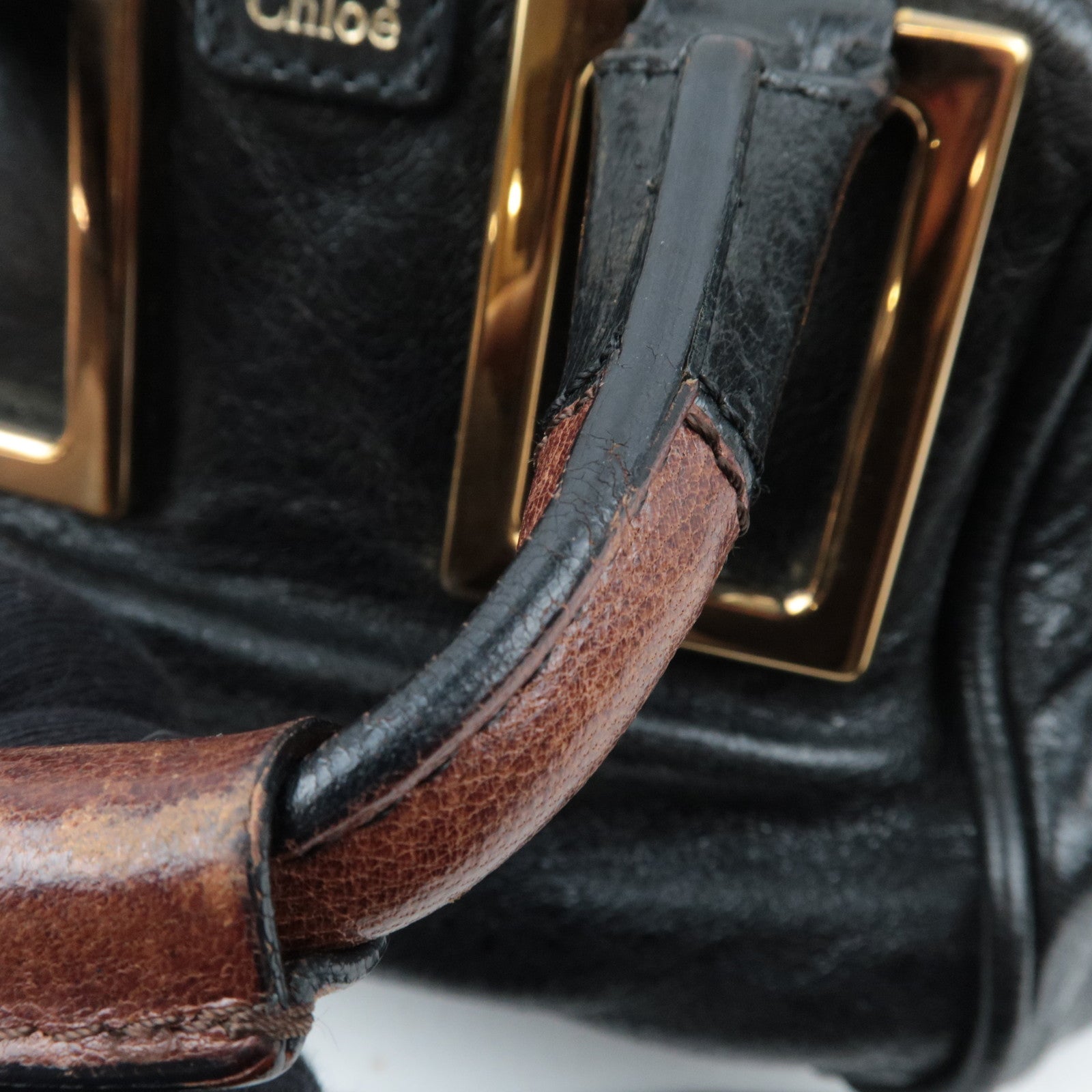 Chloe Ethel Small Leather 2Way Shoulder Bag Black *Dust bag, Strap