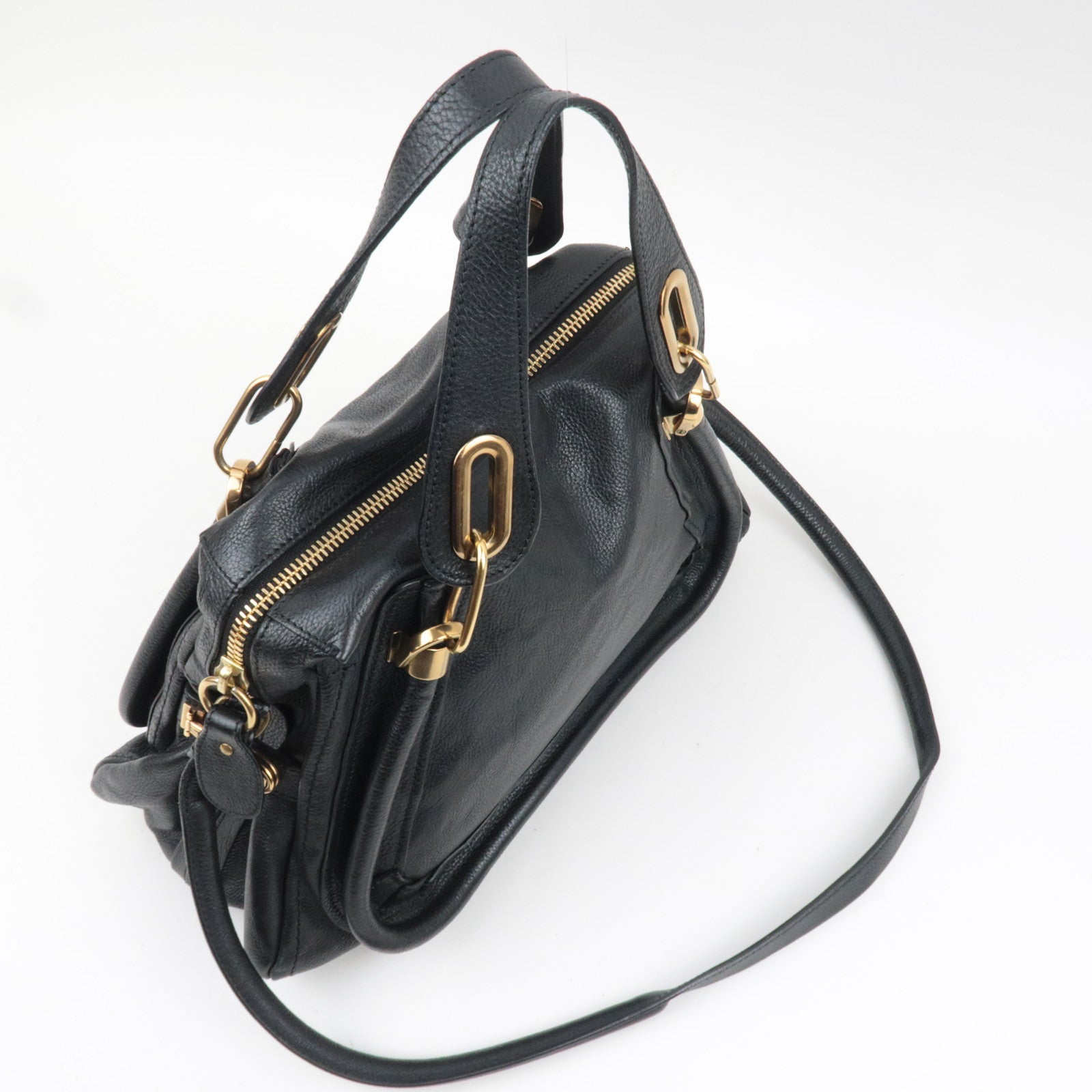 Chloe Paraty Leather 2Way Shoulder bag Black