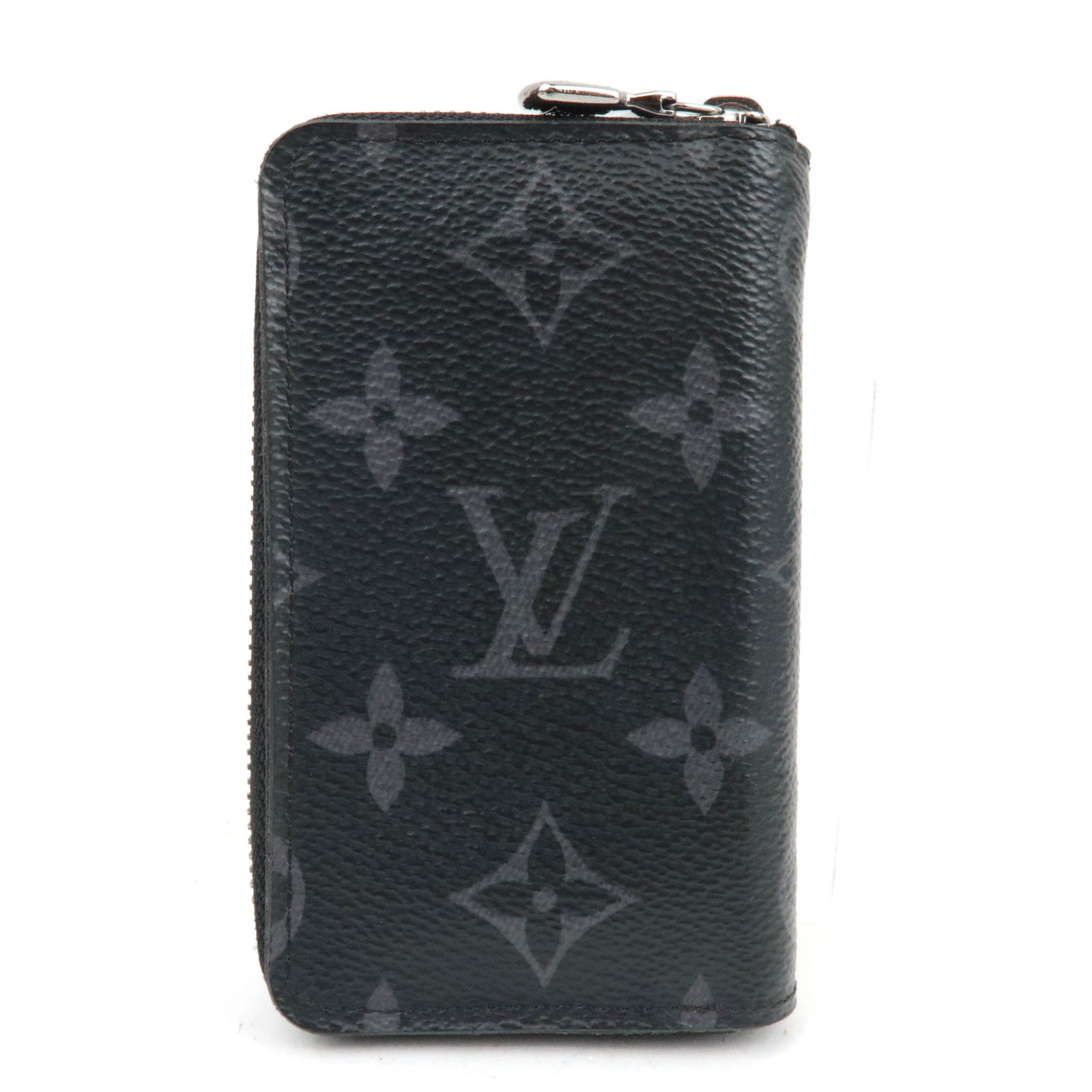 Louis Vuitton Monogram Eclipse Zippy Coin Purse Vertical M81662 *Box, Dust bag