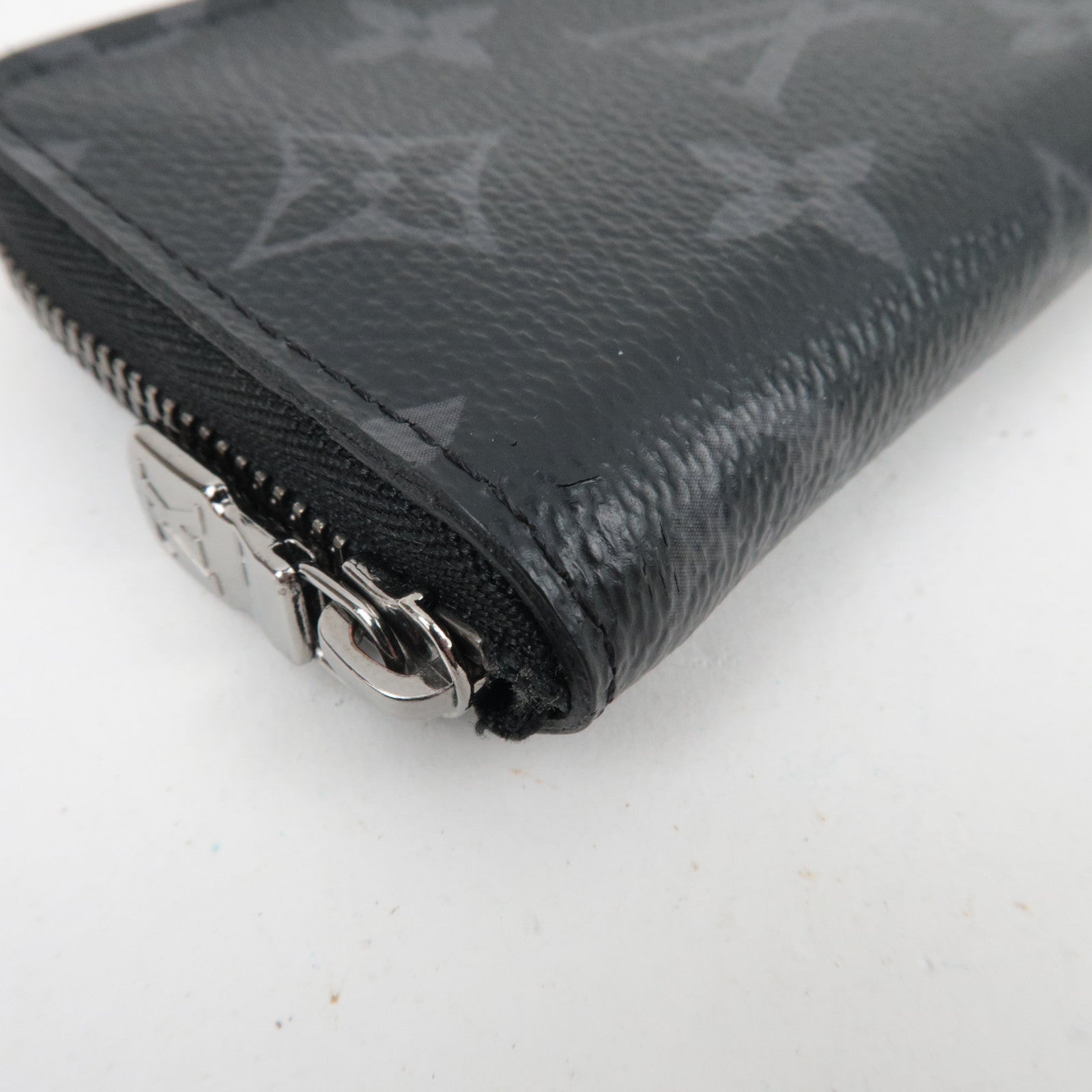 Louis Vuitton Monogram Eclipse Zippy Coin Purse Vertical M81662 *Box, Dust bag