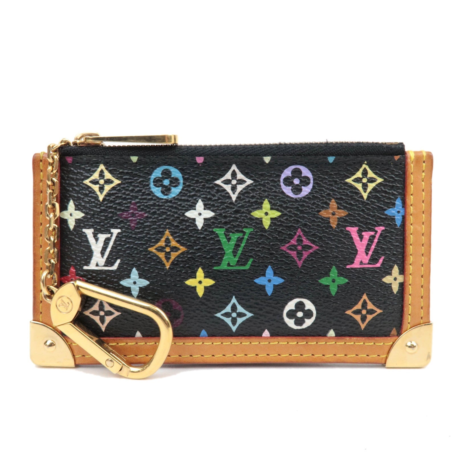 Louis Vuitton Monogram Multicolore Pochette Cles Coin Case Noir M9265484809
