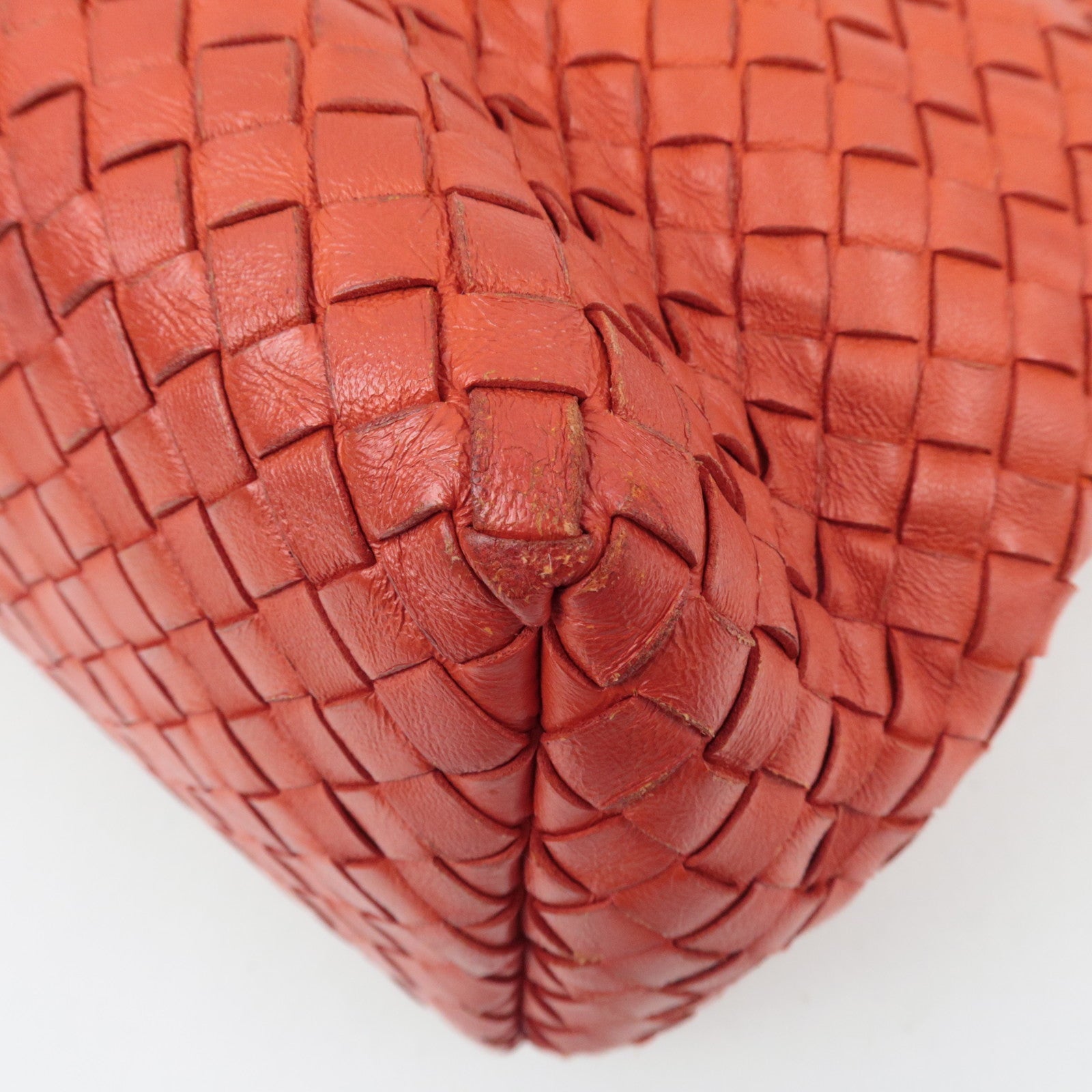 BOTTEGA VENETA Intrecciato Leather Medium Garda Shoulder Bag Orange