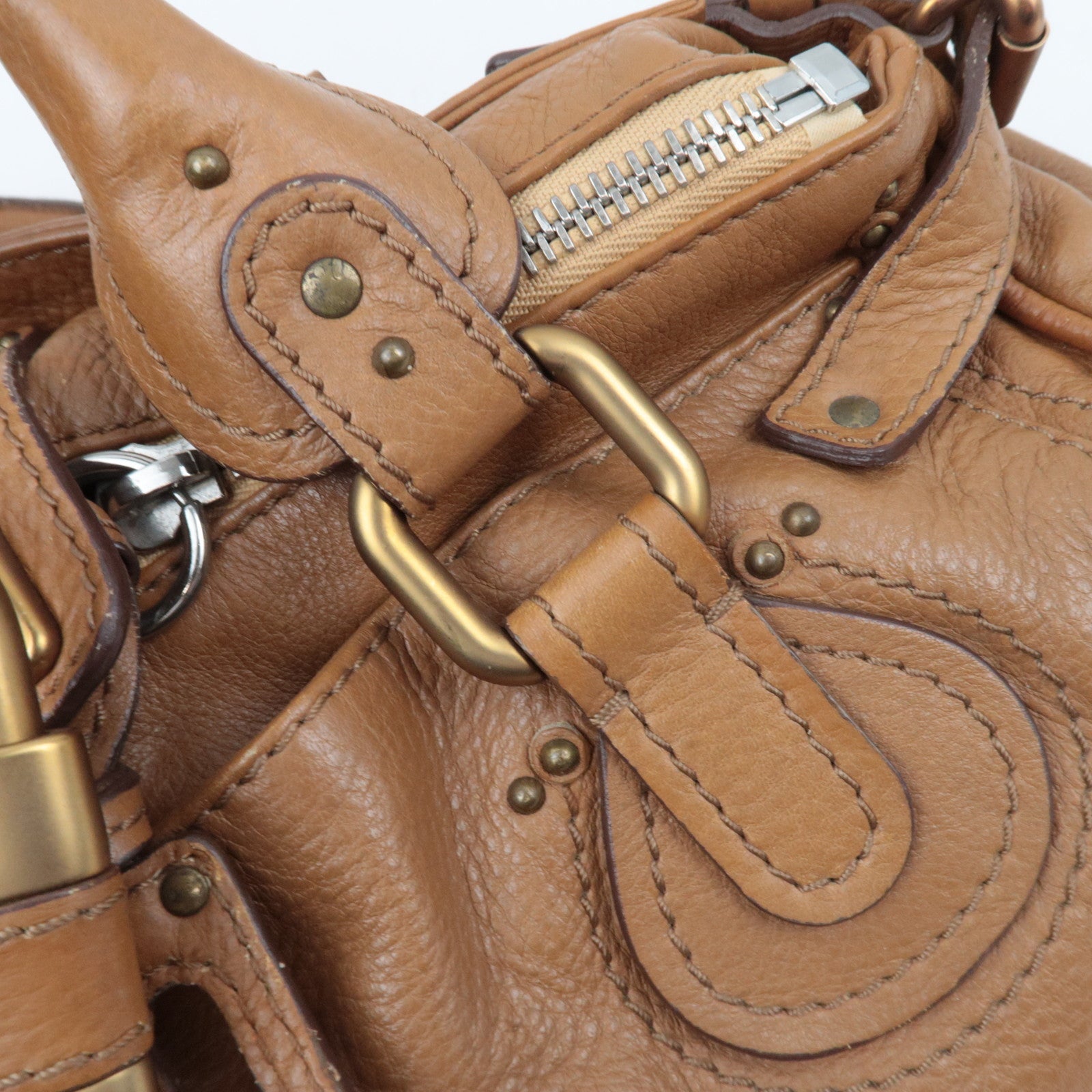 Chloe Paddington Leather Handbag Brown *Key Lock