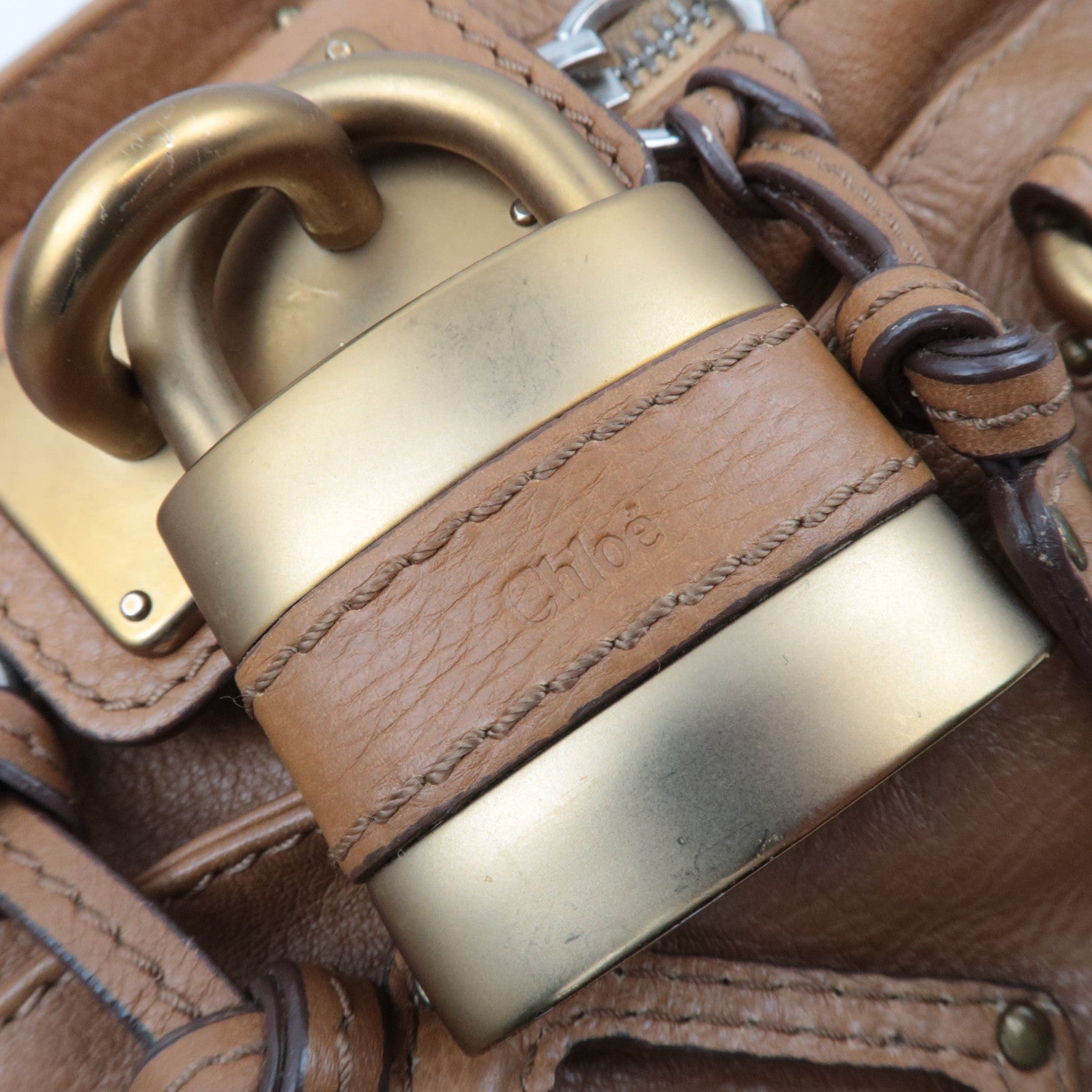 Chloe Paddington Leather Handbag Brown *Key Lock