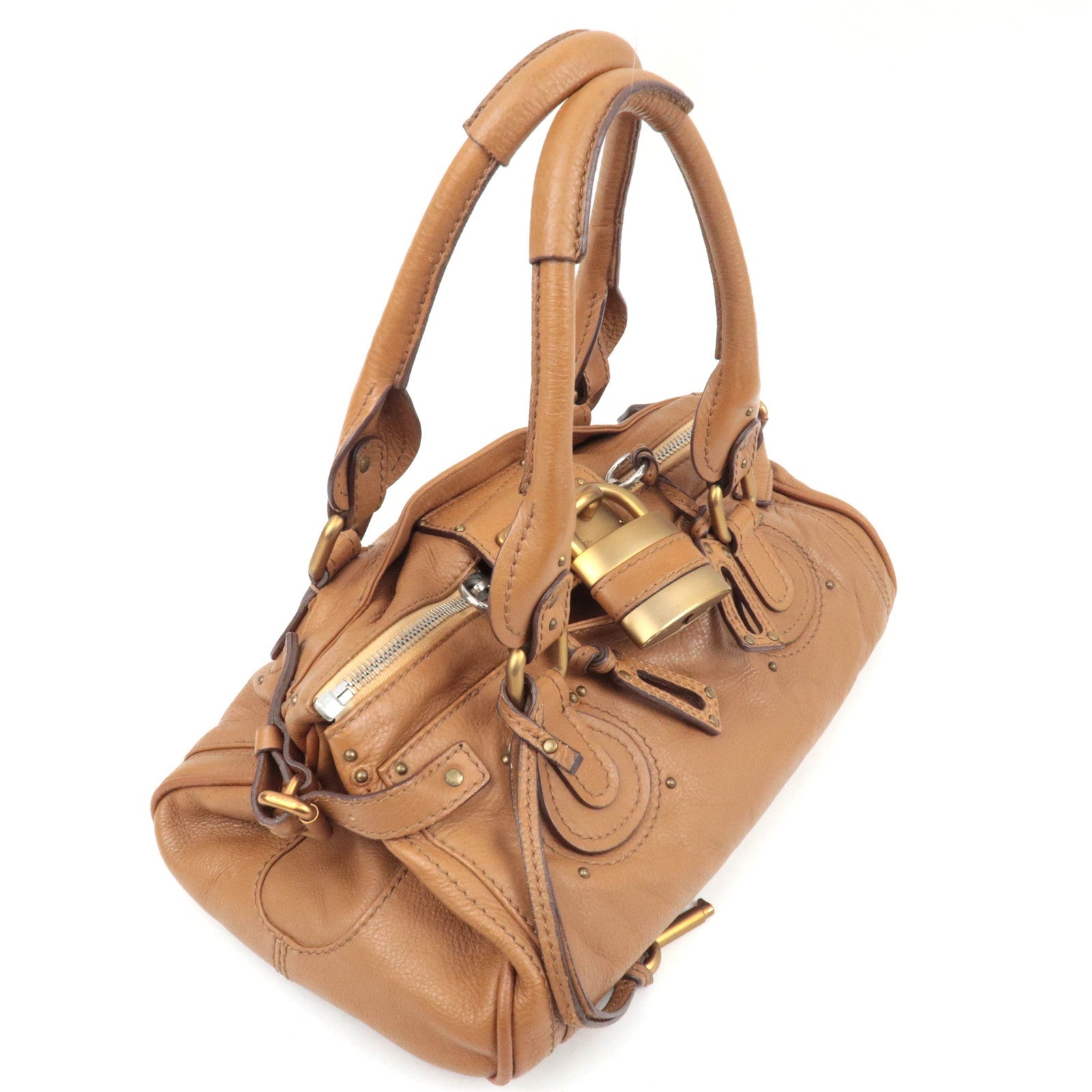 Chloe Paddington Leather Handbag Brown *Key Lock