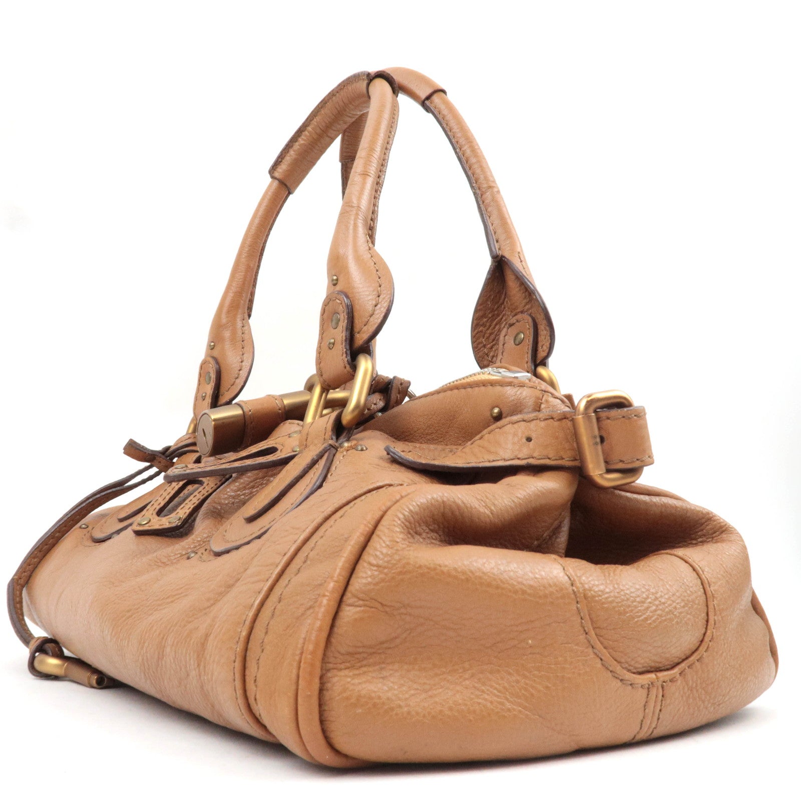Chloe Paddington Leather Handbag Brown *Key Lock