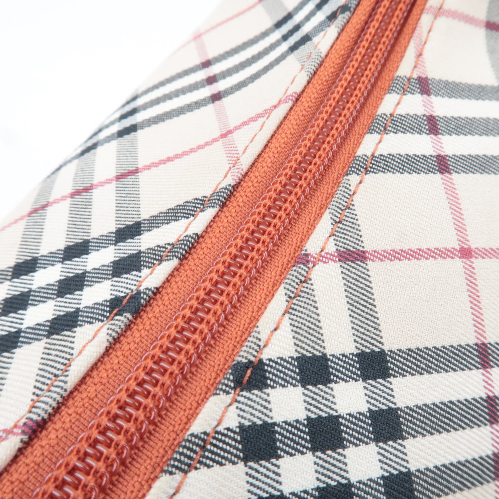 BURBERRY Nova Plaid Canvas Leather Shoulder Bag Beige