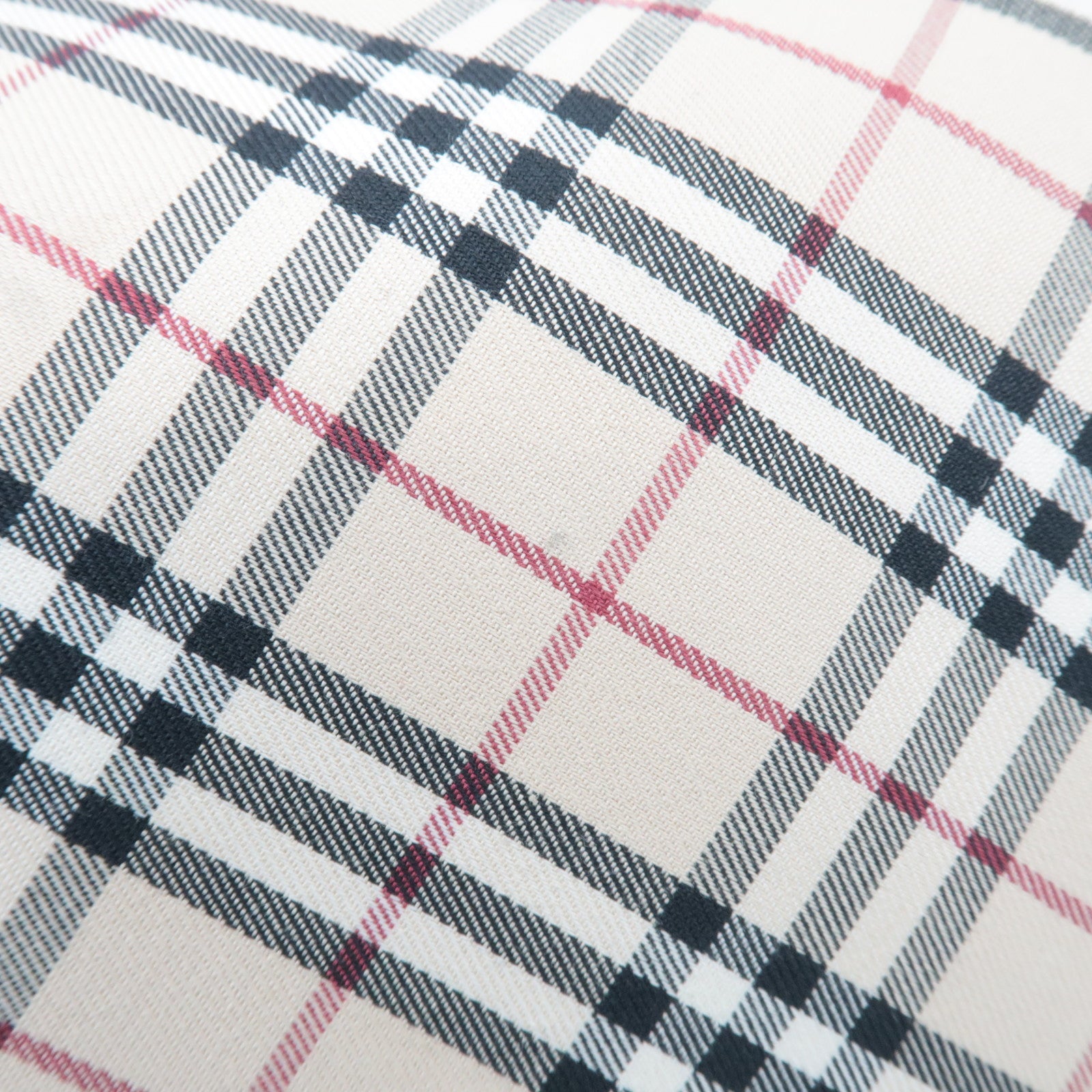 BURBERRY Nova Plaid Canvas Leather Shoulder Bag Beige