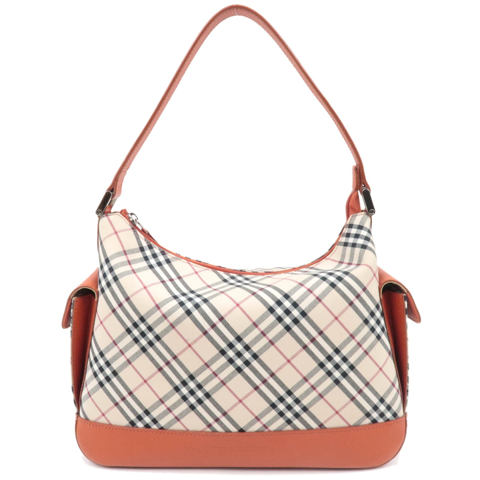 BURBERRY Nova Plaid Canvas Leather Shoulder Bag Beige84848