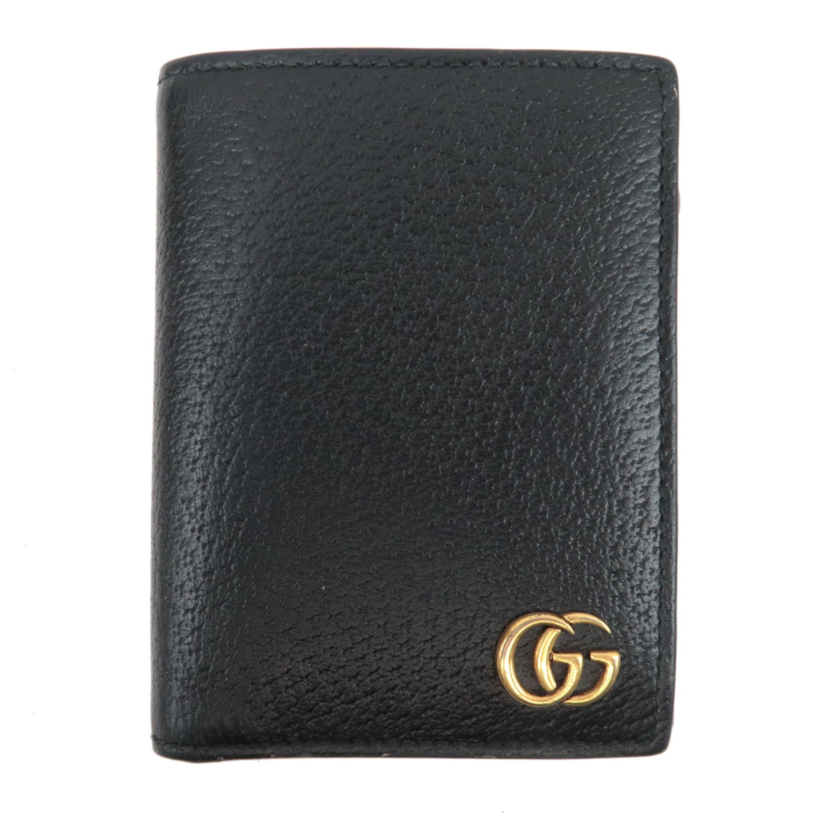 GUCCI GG Marmont Bifold Wallet Leather Black 76022384854