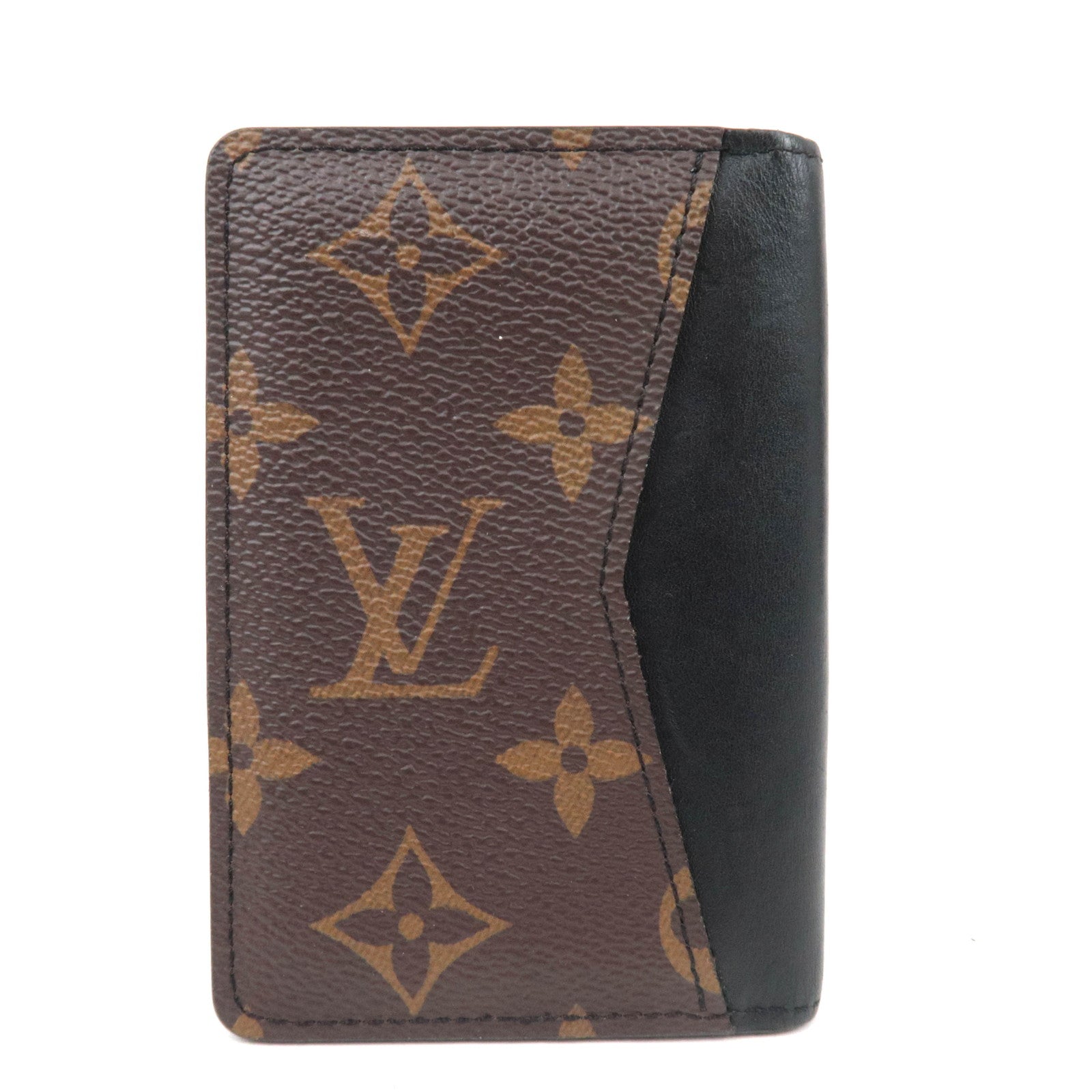 Louis Vuitton Monogram Macassar Organizer De Poche Card Case Black M60111