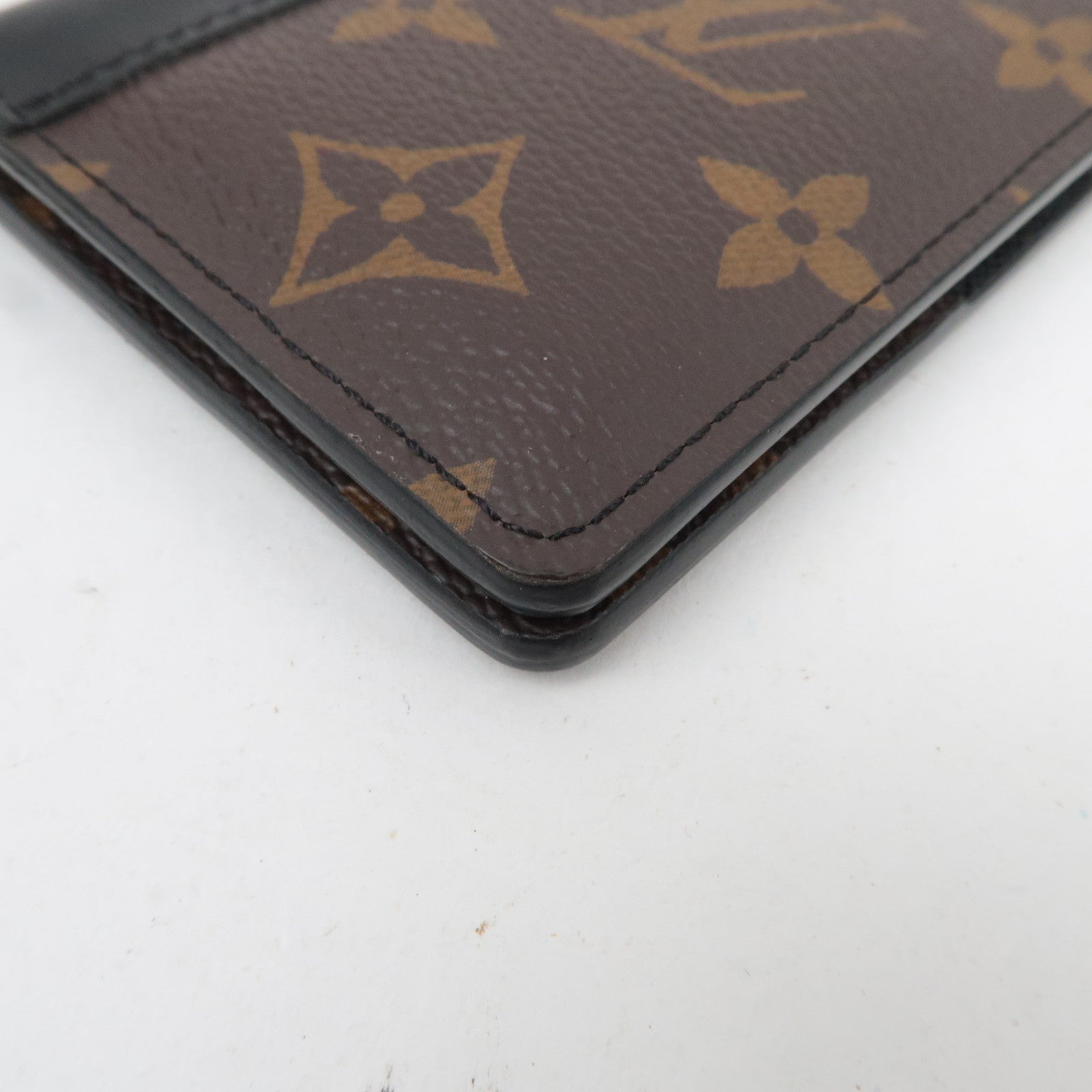 Louis Vuitton Monogram Macassar Organizer De Poche Card Case Black M60111