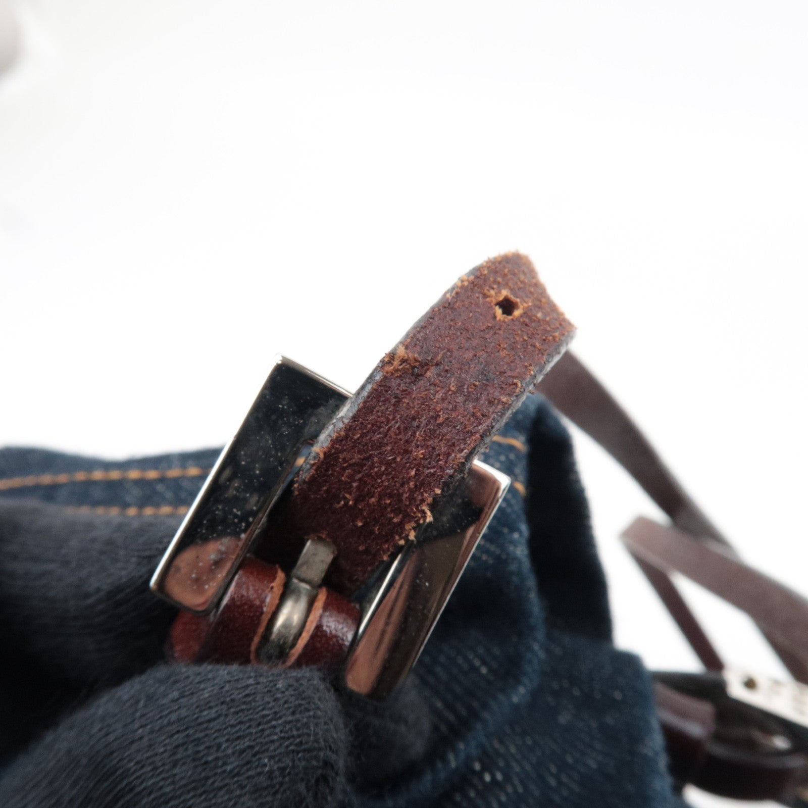 FENDI Denim Tote Bag Navy 26633