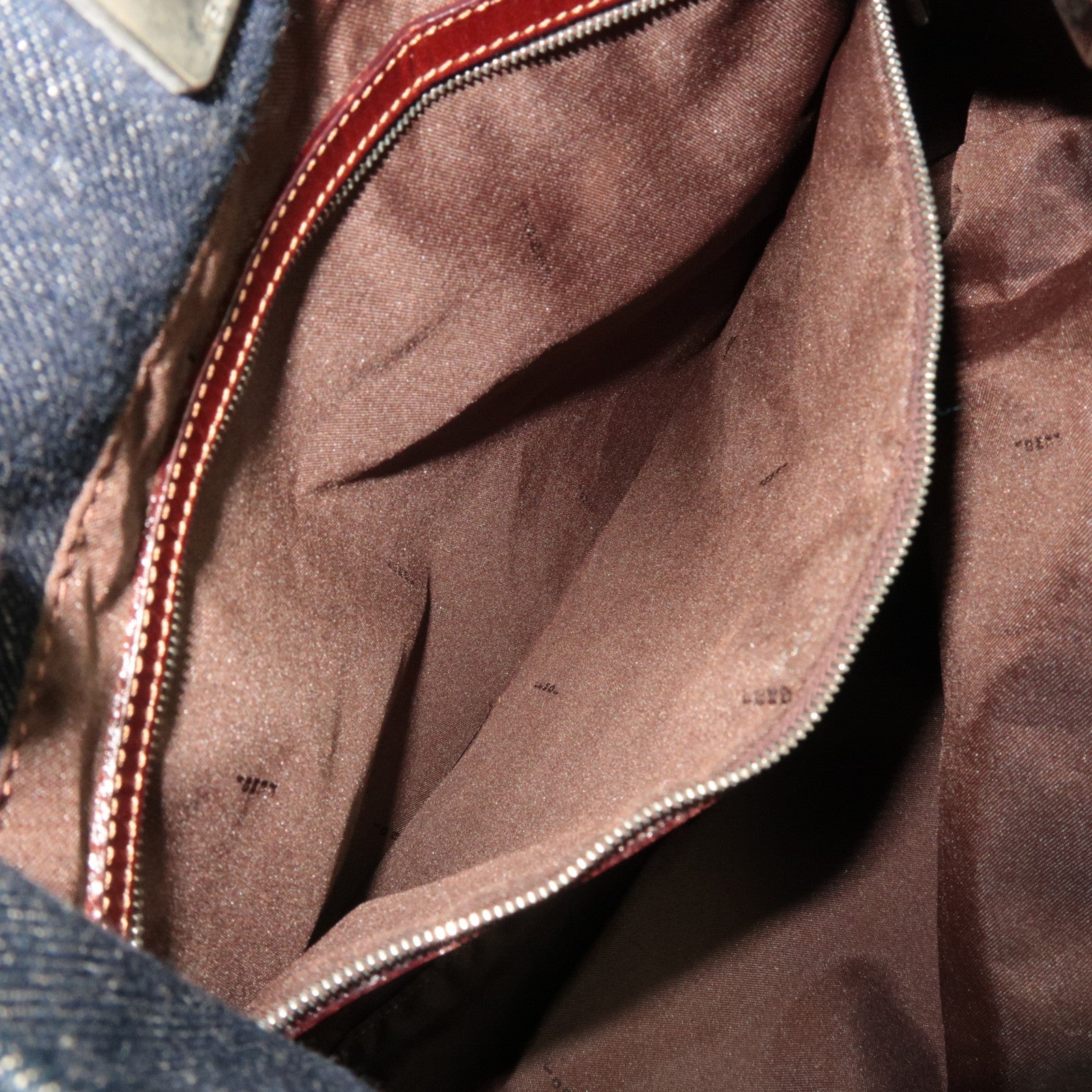 FENDI Denim Tote Bag Navy 26633