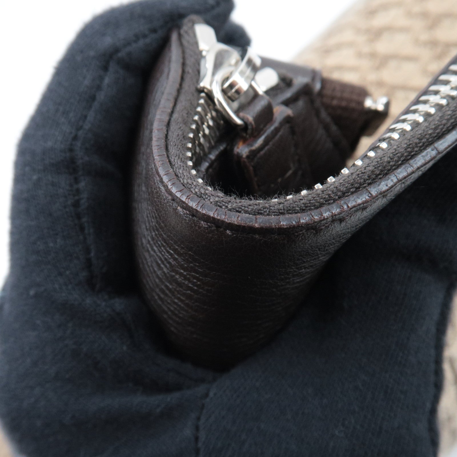 Christian Dior Street Chic Trotter Shoulder Bag Canvas Leather Beige