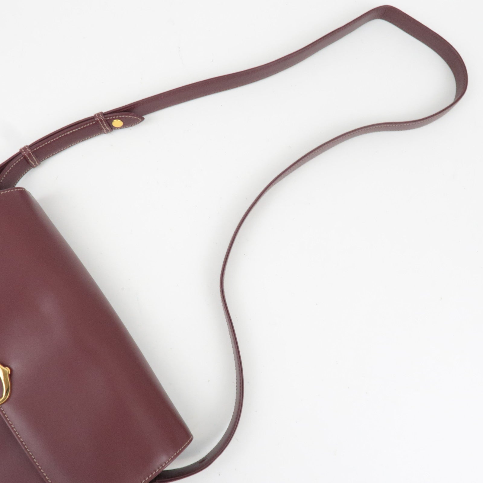 Cartier Must Line Shoulder Bag Leather Bordeaux