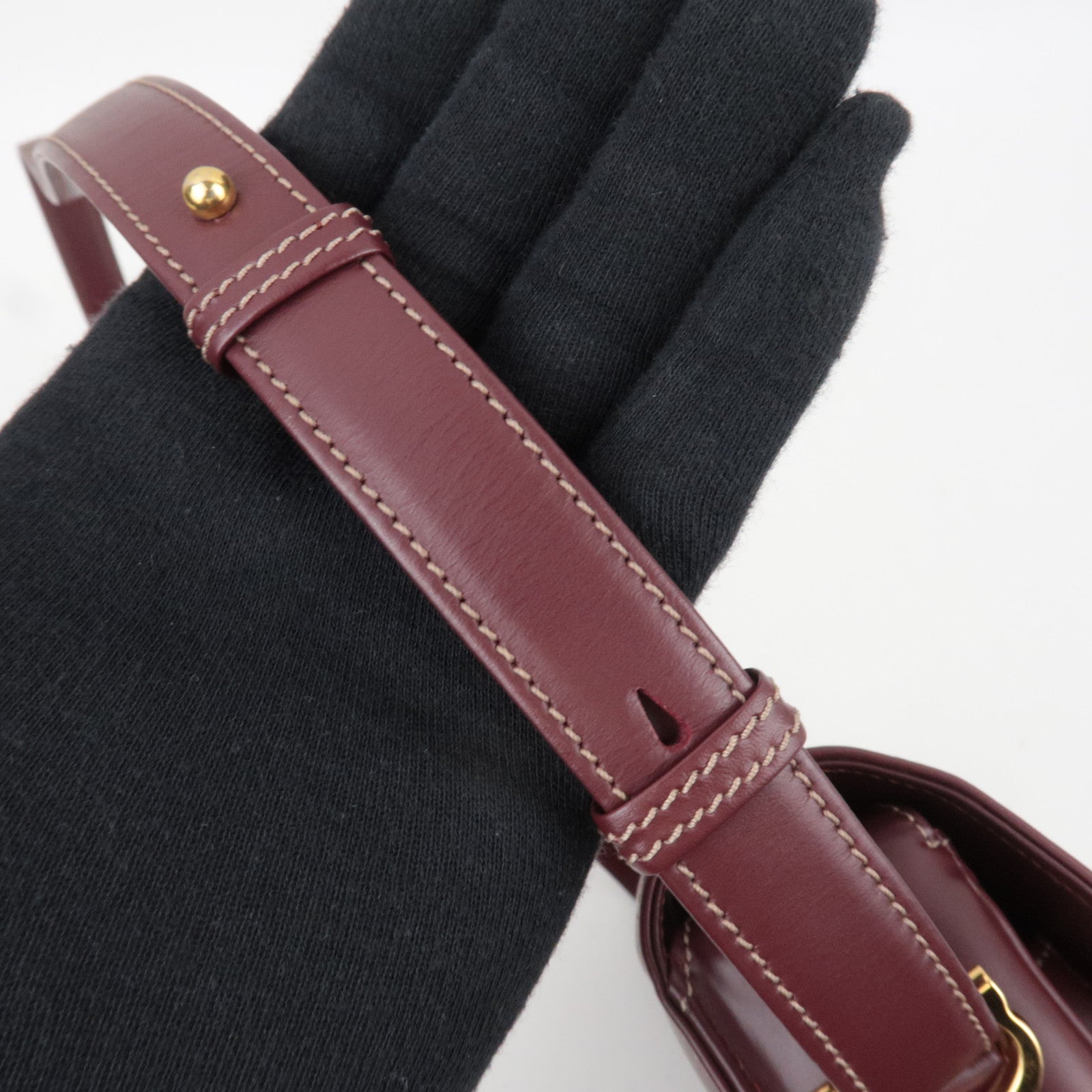 Cartier Must Line Shoulder Bag Leather Bordeaux