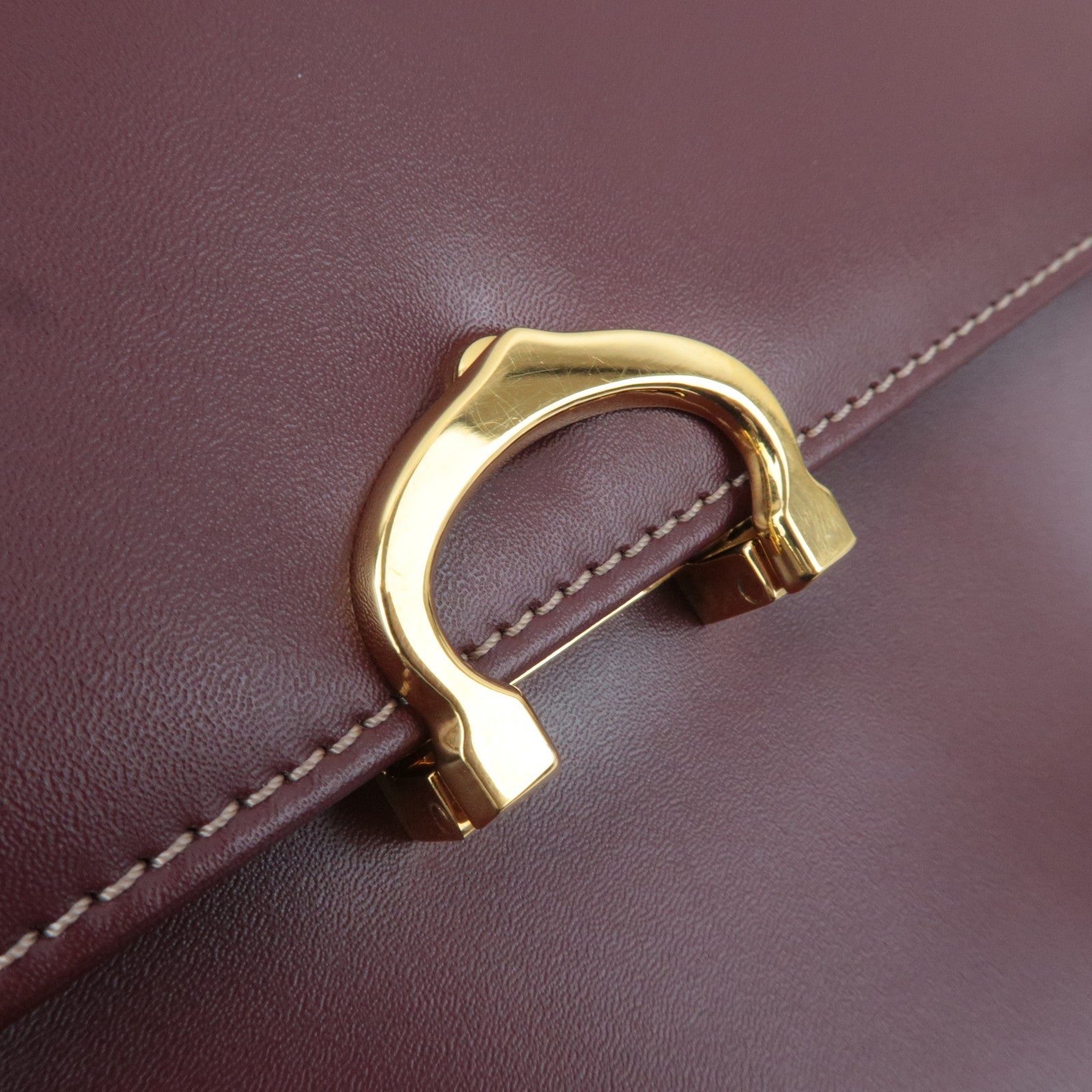Cartier Must Line Shoulder Bag Leather Bordeaux